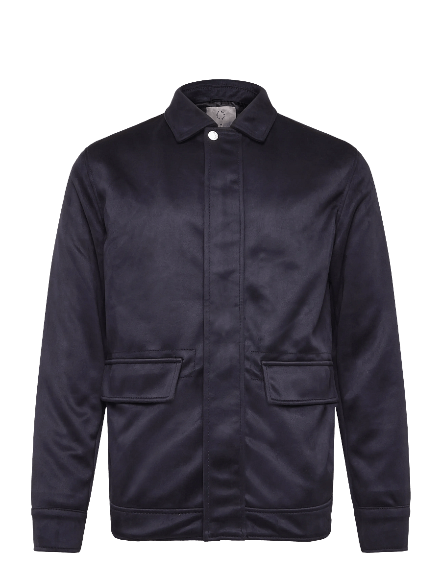 Human Scales - Leon Vegan Suede Jacket - navy - 0
