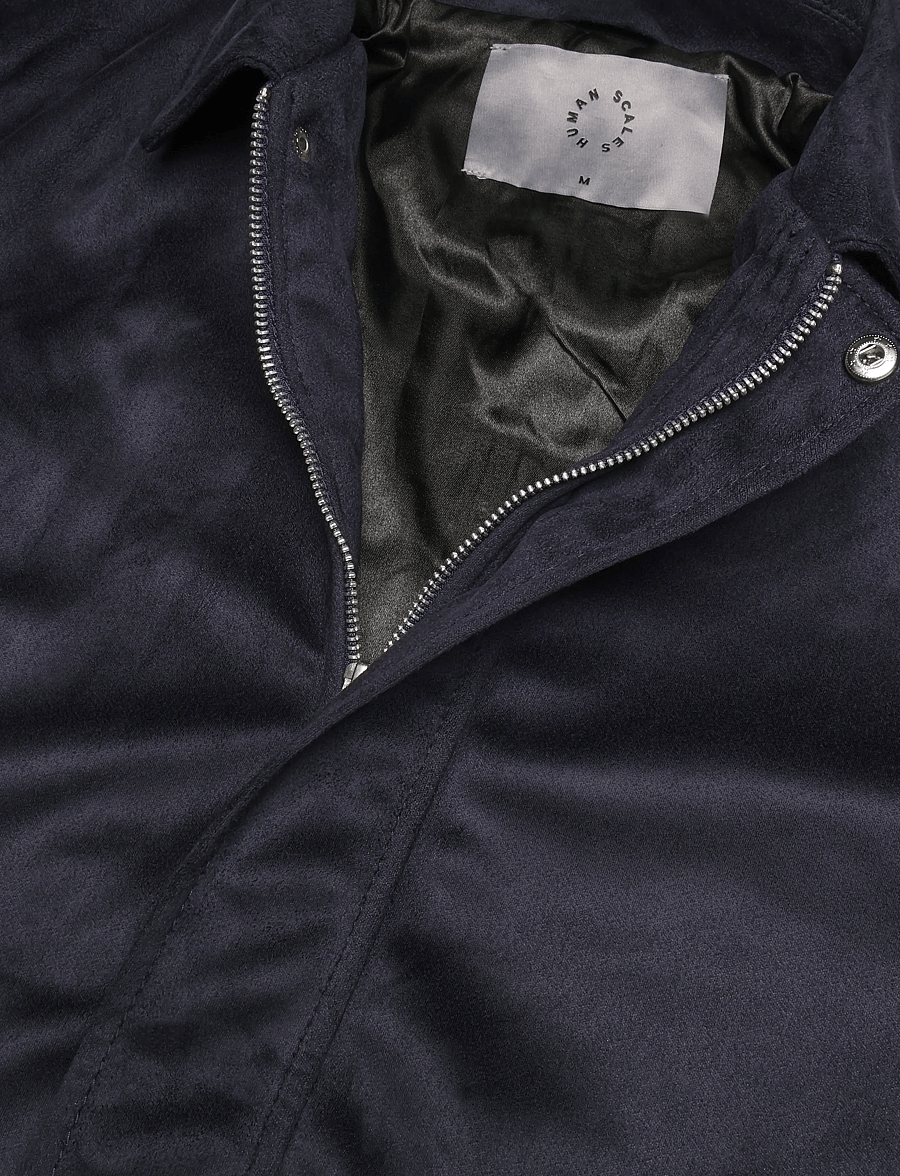 Human Scales - Leon Vegan Suede Jacket - navy - 2