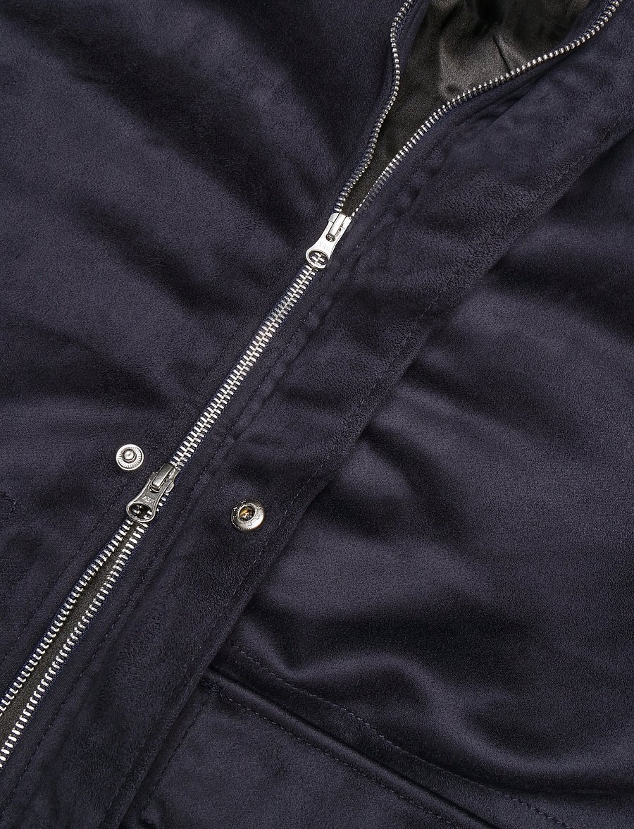 Human Scales - Leon Vegan Suede Jacket - navy - 3