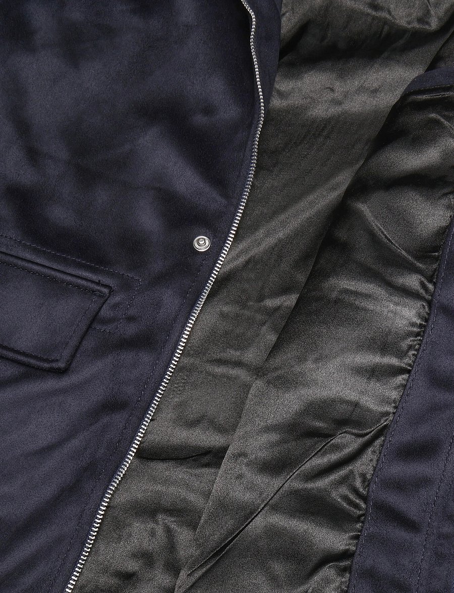 Human Scales - Leon Vegan Suede Jacket - navy - 4