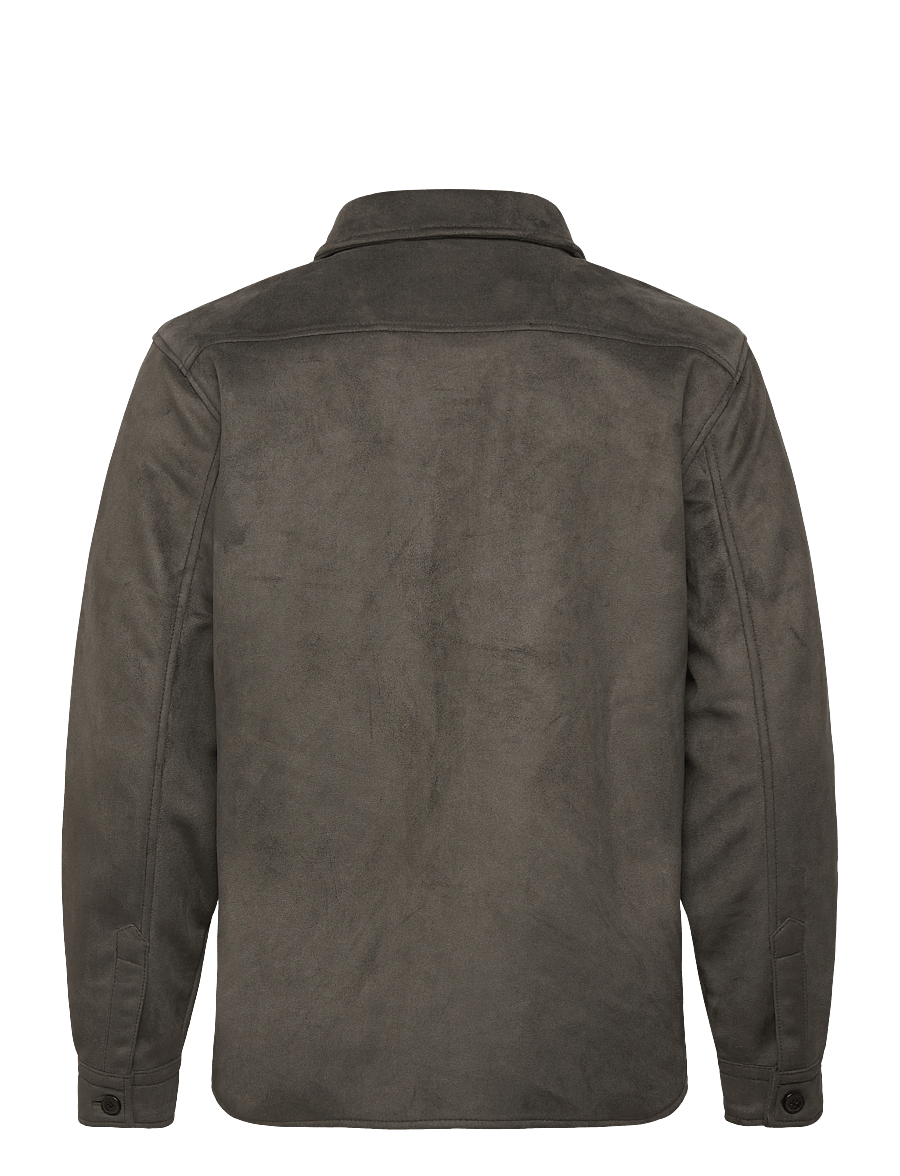 Human Scales - Alfred Vegan Suede Jacket - efterårsjakker - grey - 1