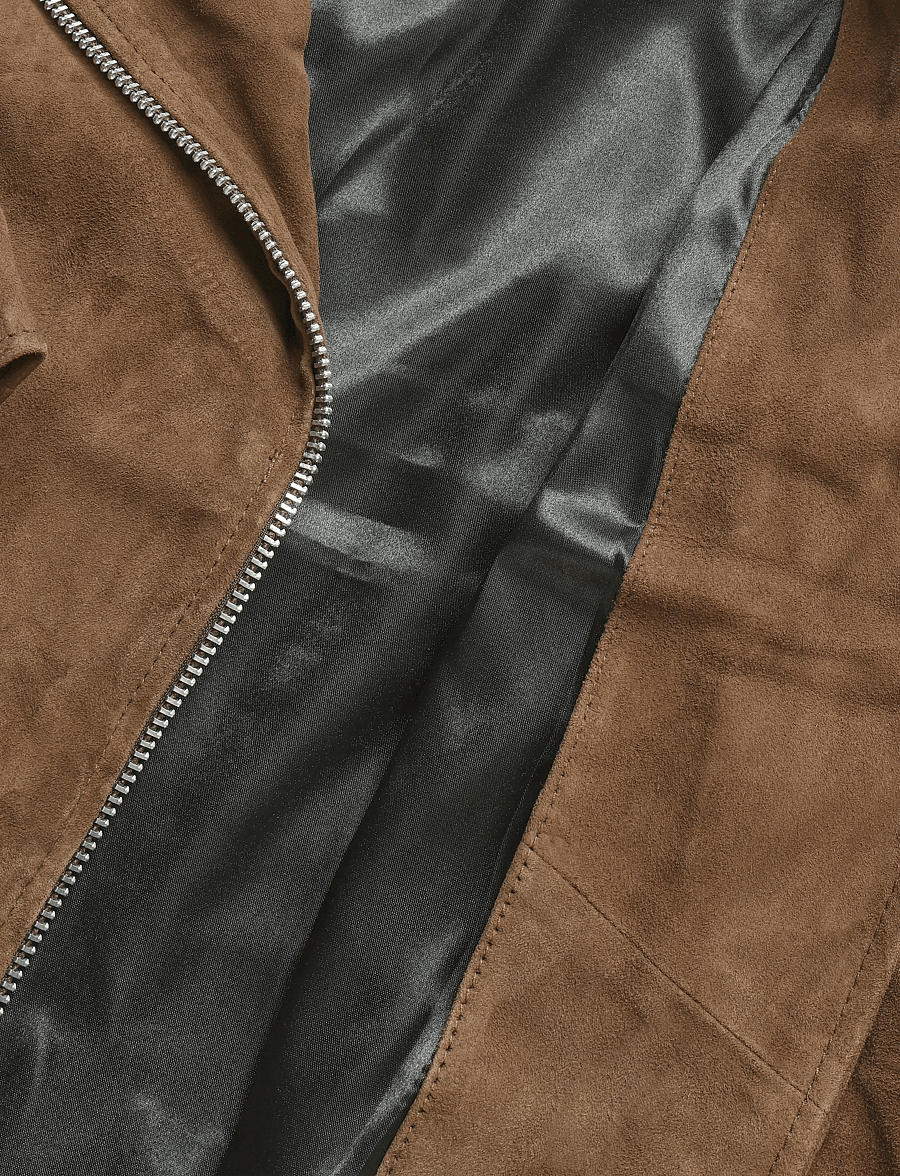 Human Scales - Ellen Suede Jacket - frühlingsjacken - dk. brown - 4