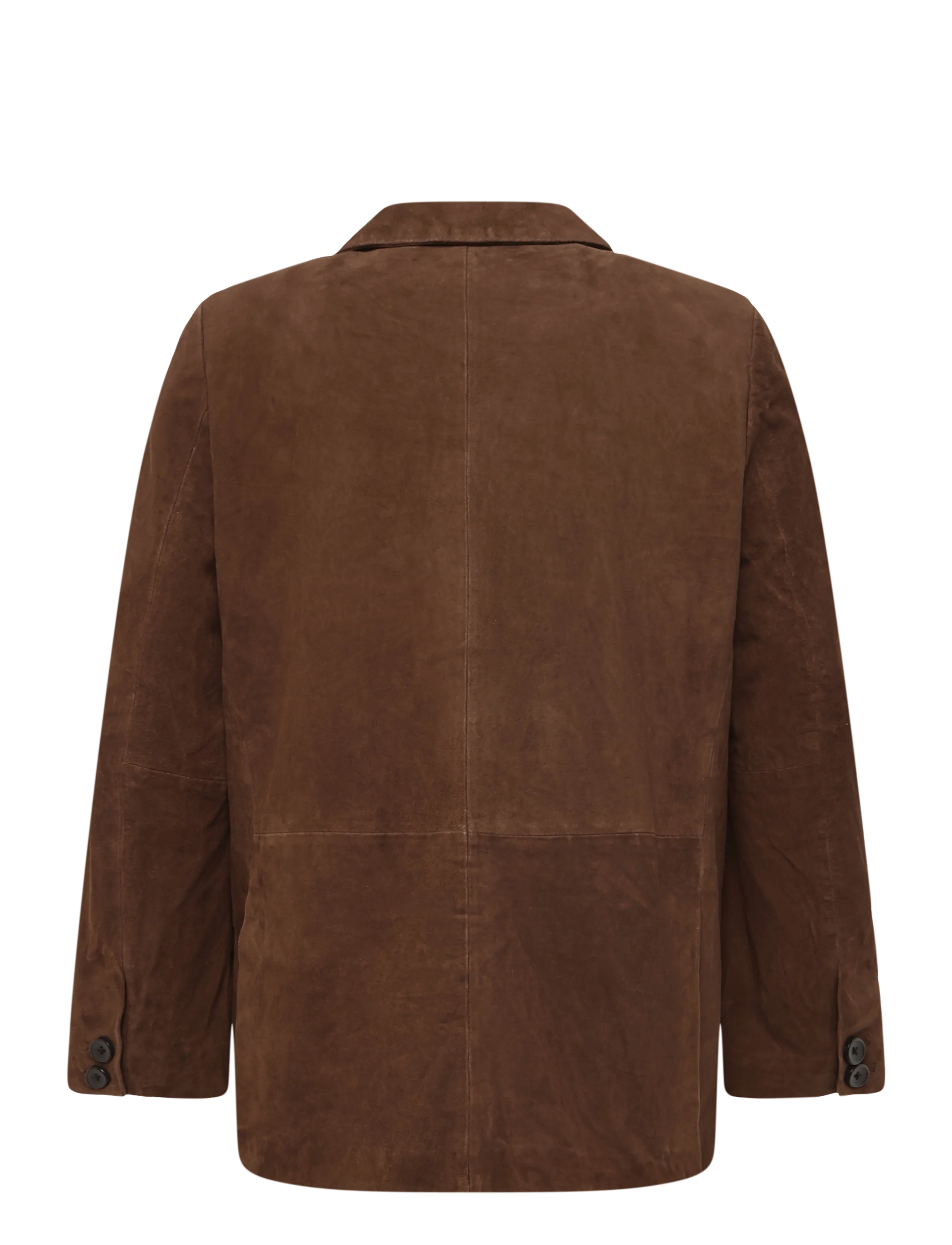Human Scales - Tova Suede Jacket - single breasted blazers - dk. brown - 1