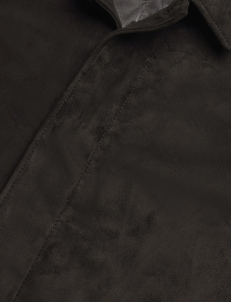 Human Scales - Roy Vegan suede Jacket - light coats - black - 2