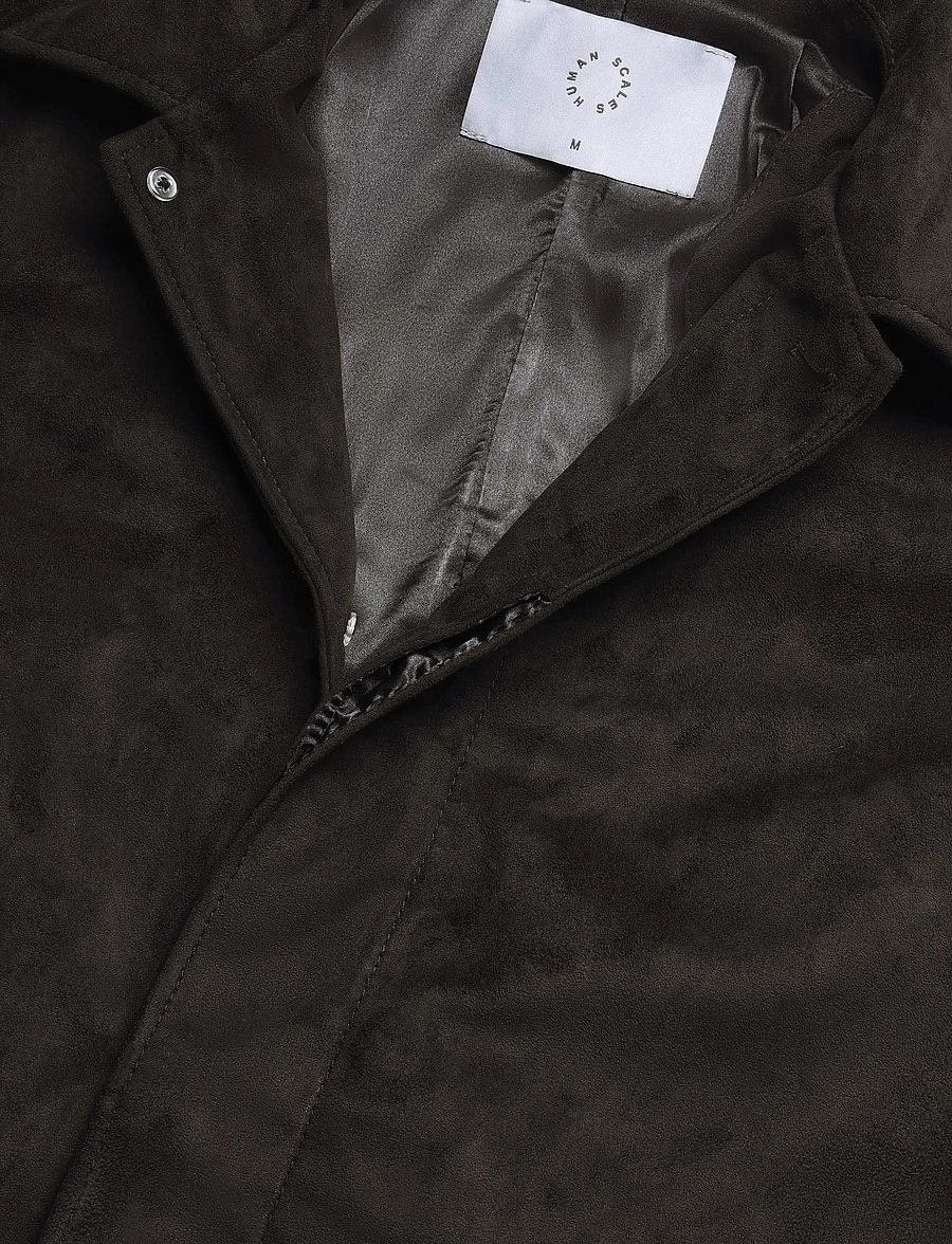 Human Scales - Roy Vegan suede Jacket - light coats - black - 3