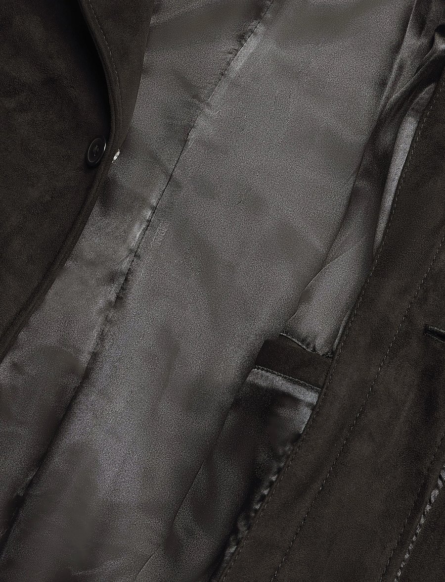 Human Scales - Roy Vegan suede Jacket - light coats - black - 4