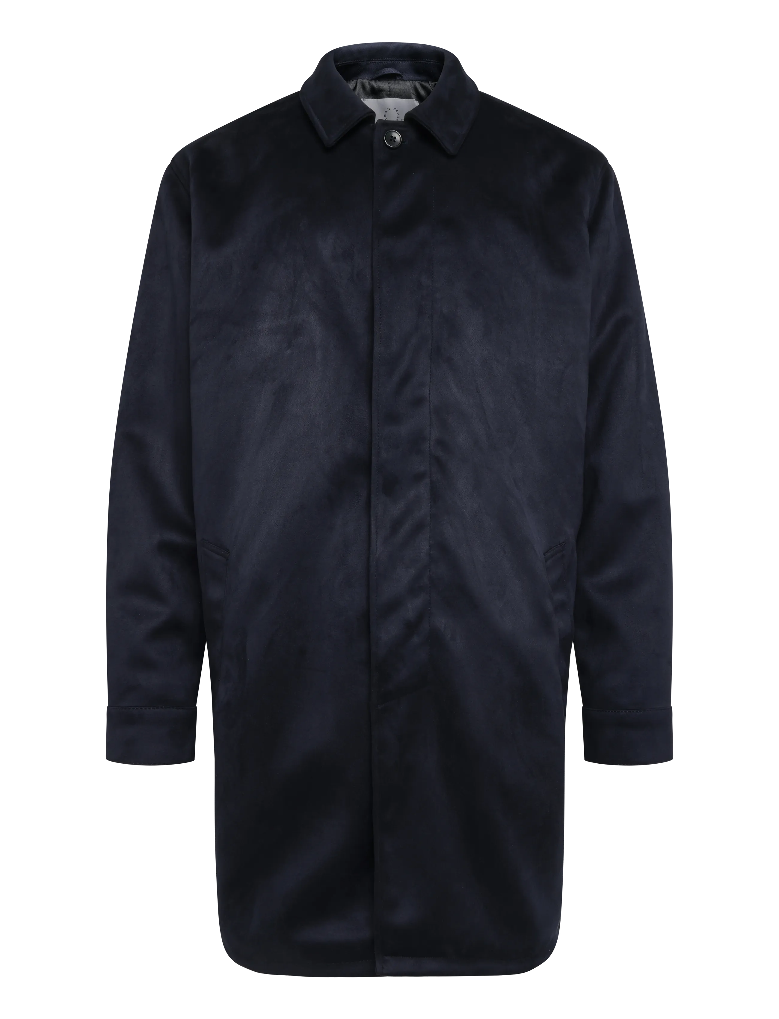 Human Scales Roy Vegan Suede Jacket, L, Coats, Marineblau - Light Männerswear