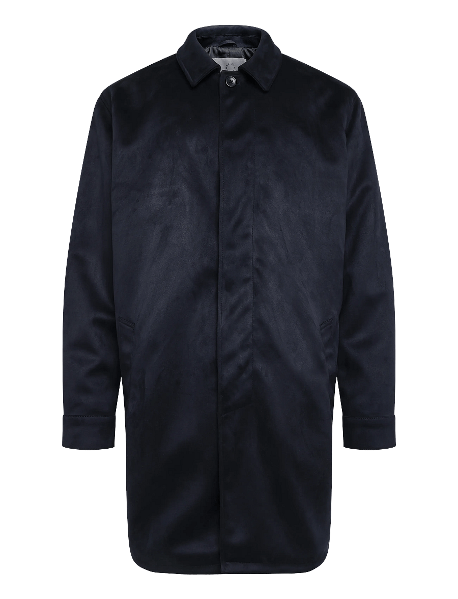Human Scales - Roy Vegan suede Jacket - light coats - navy - 0