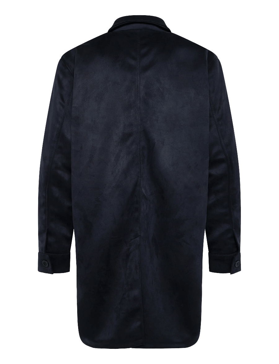 Human Scales - Roy Vegan suede Jacket - light coats - navy - 1