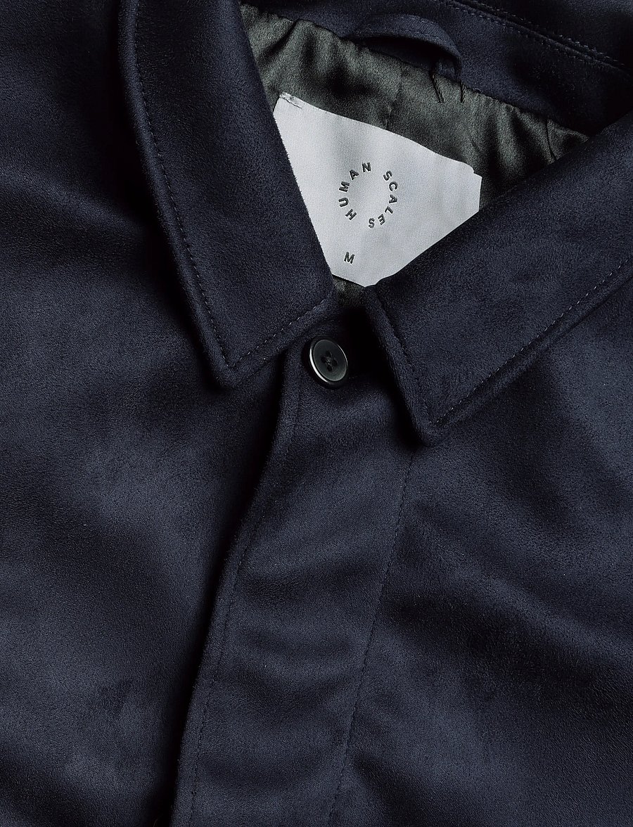 Human Scales - Roy Vegan suede Jacket - light coats - navy - 2
