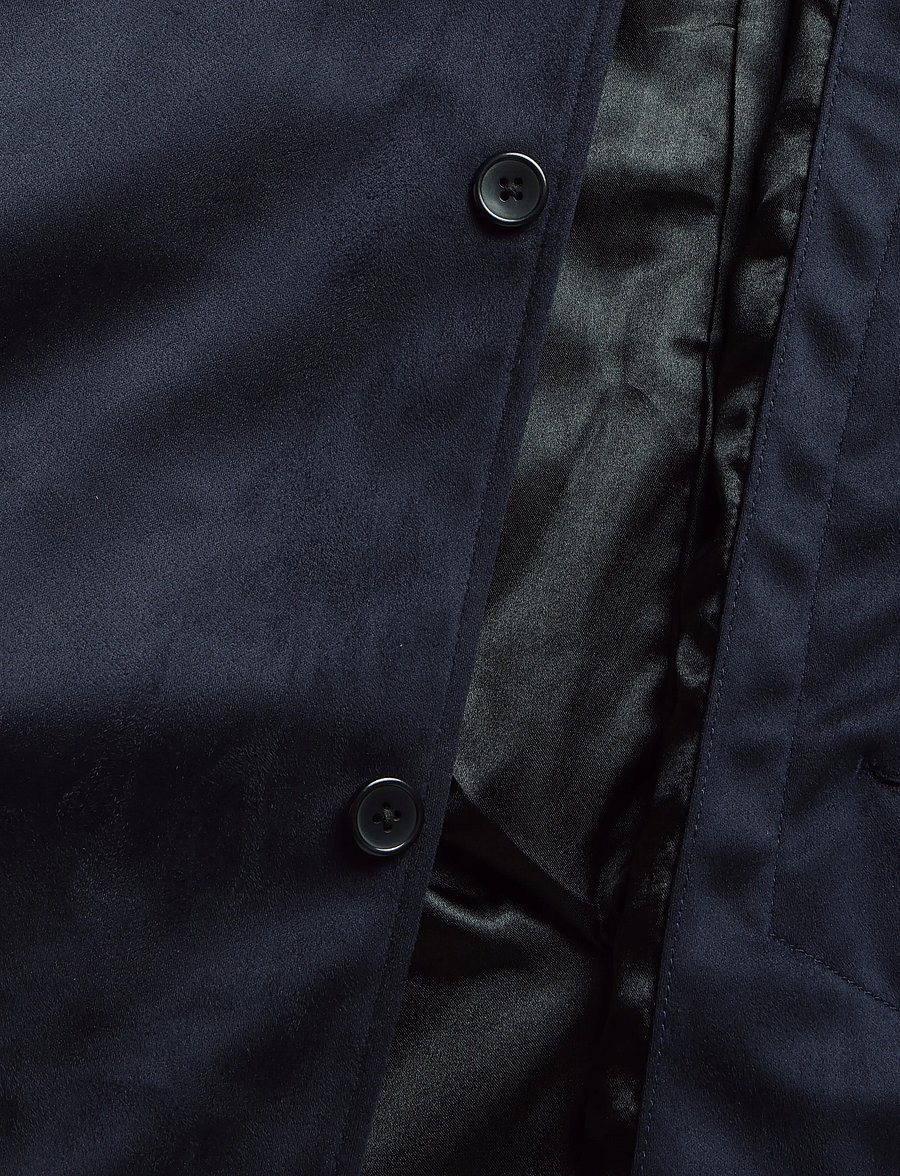Human Scales - Roy Vegan suede Jacket - light coats - navy - 4