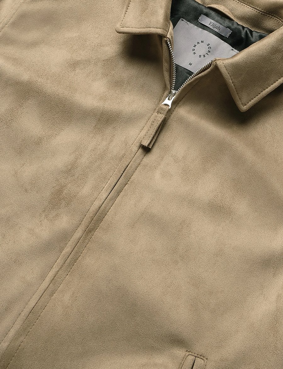 Human Scales - Elijah Vegan suede Jacket - lt. grey - 2
