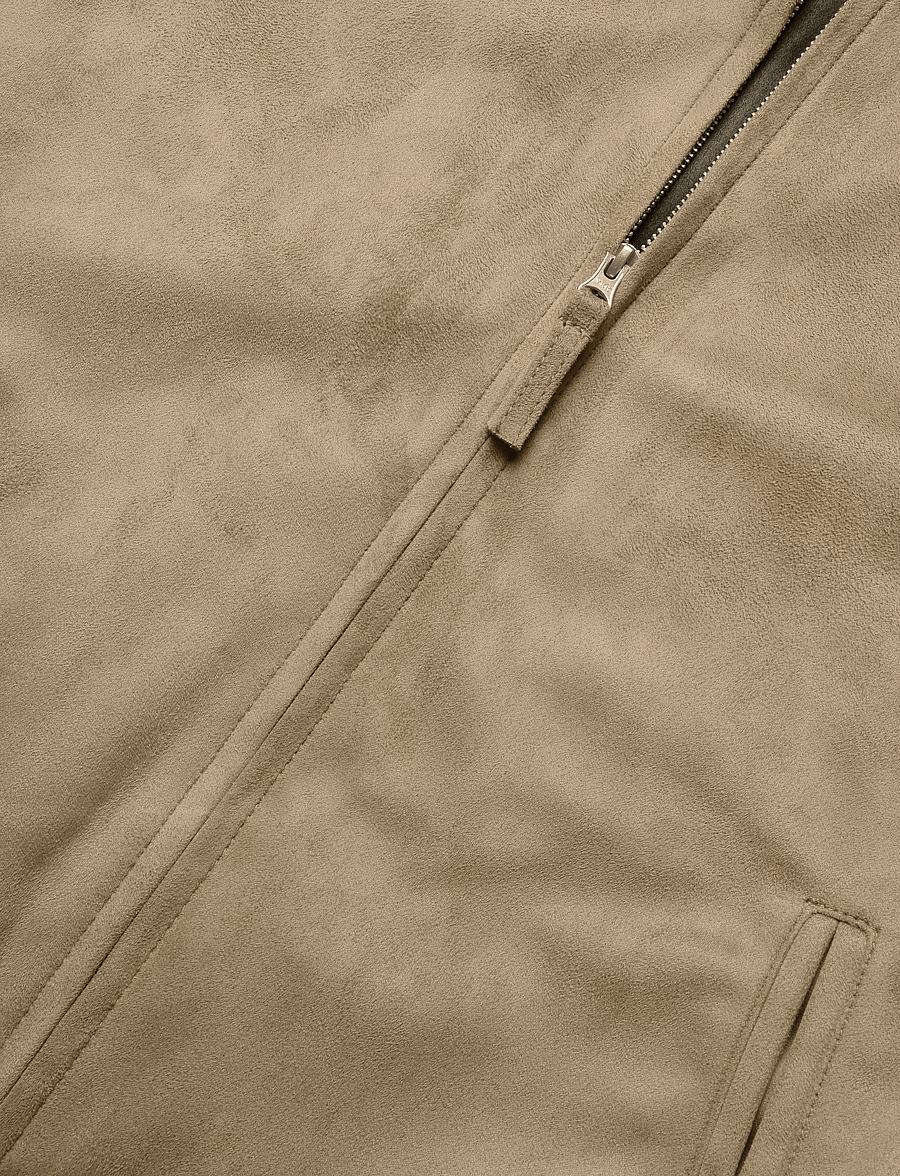 Human Scales - Elijah Vegan suede Jacket - lt. grey - 3