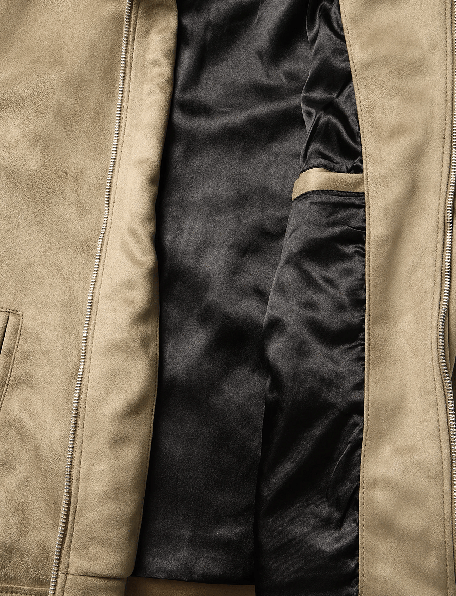 Human Scales - Elijah Vegan suede Jacket - lt. grey - 4