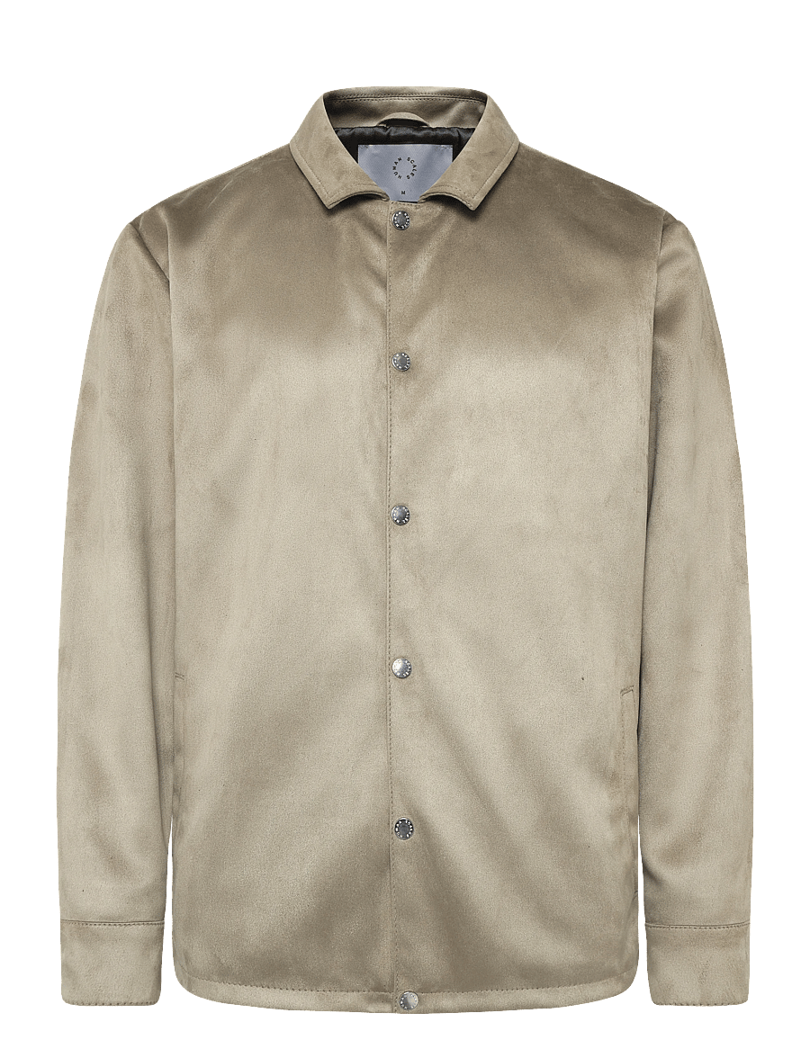 Human Scales - Wayne Vegan suede Jacket - lt. grey - 0