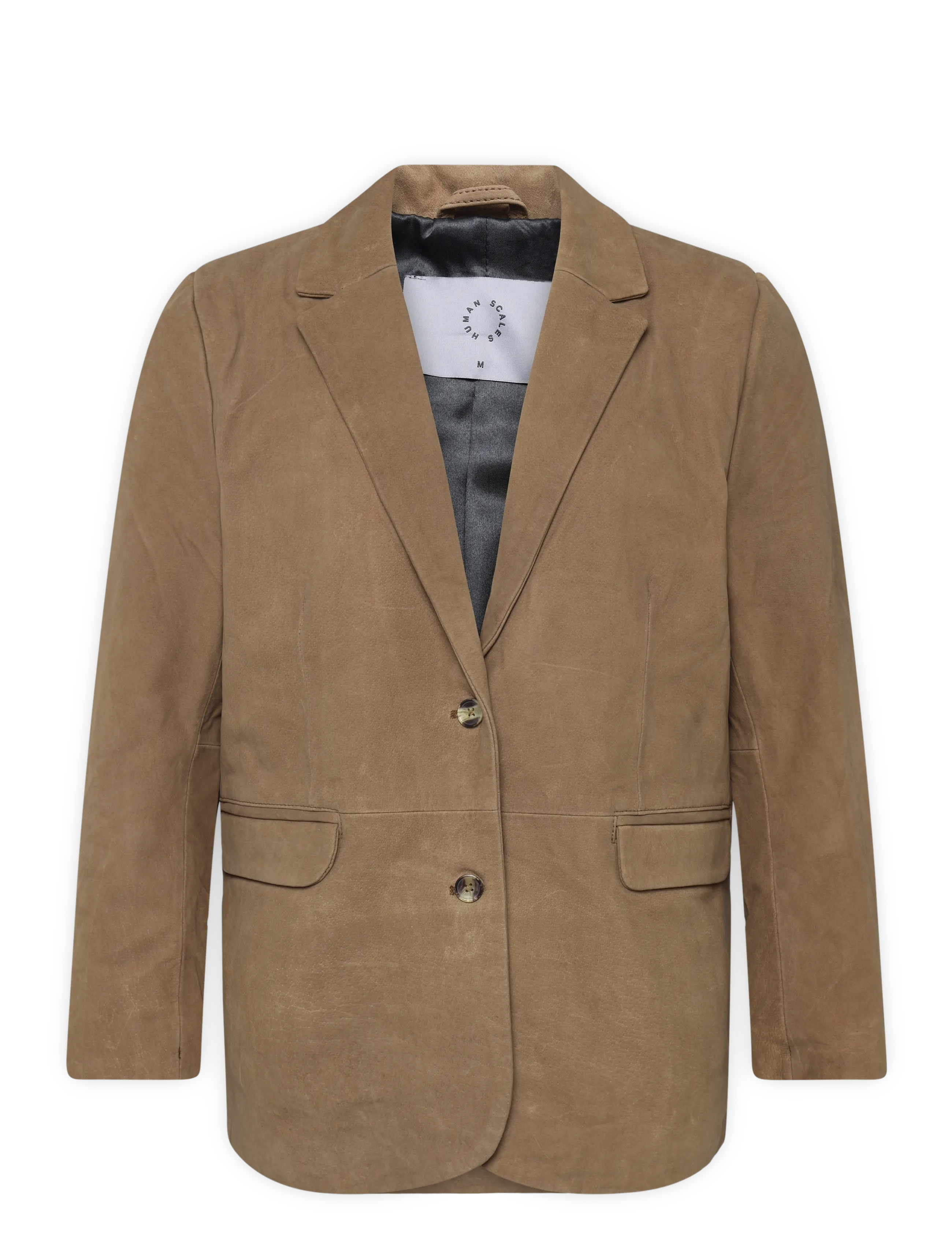 Human Scales Tova Buffalo Suede Jacket, Kvinder, Ruskind Blazer, Brun, Str: L