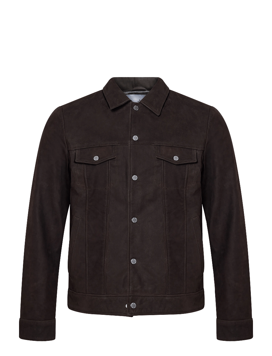 Human Scales - Neo Buffalo Suede Jacket - dk brown - 0