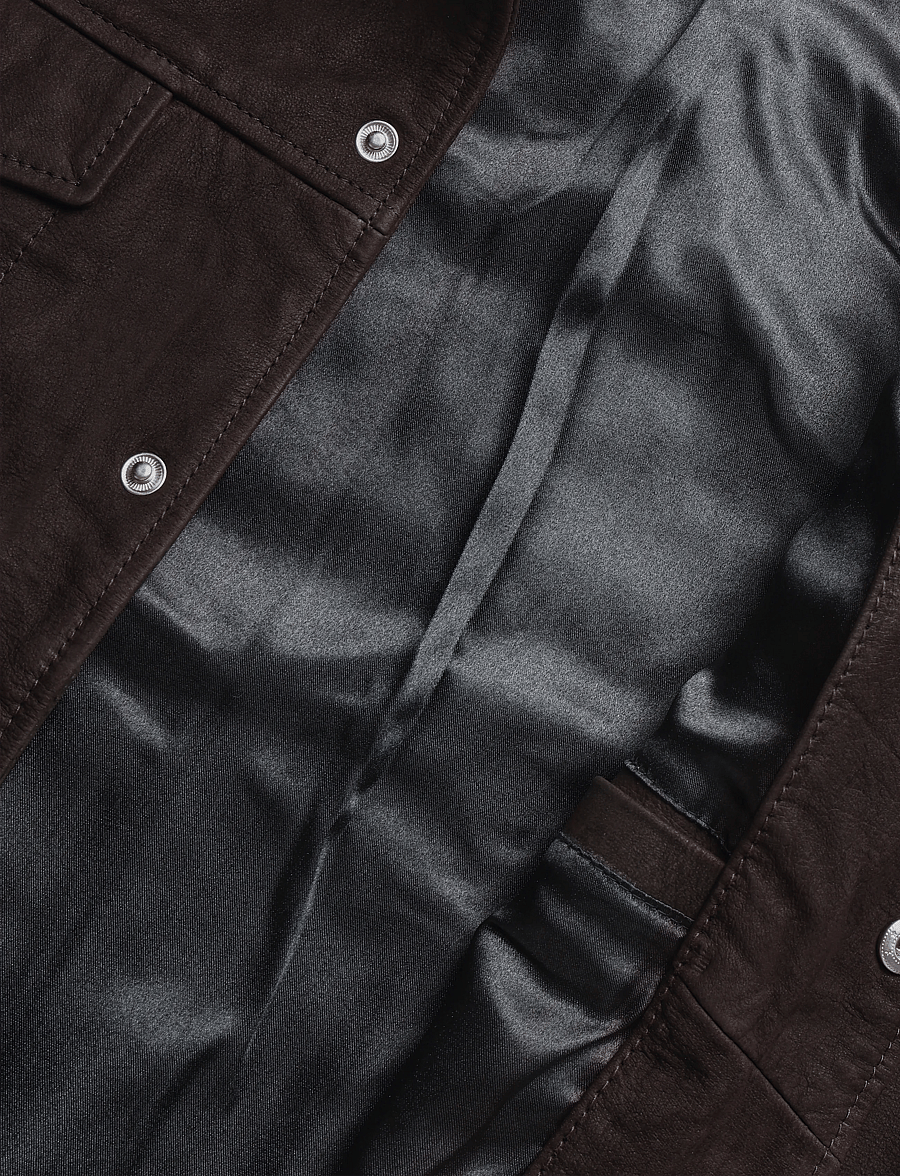 Human Scales - Neo Buffalo Suede Jacket - dk brown - 4