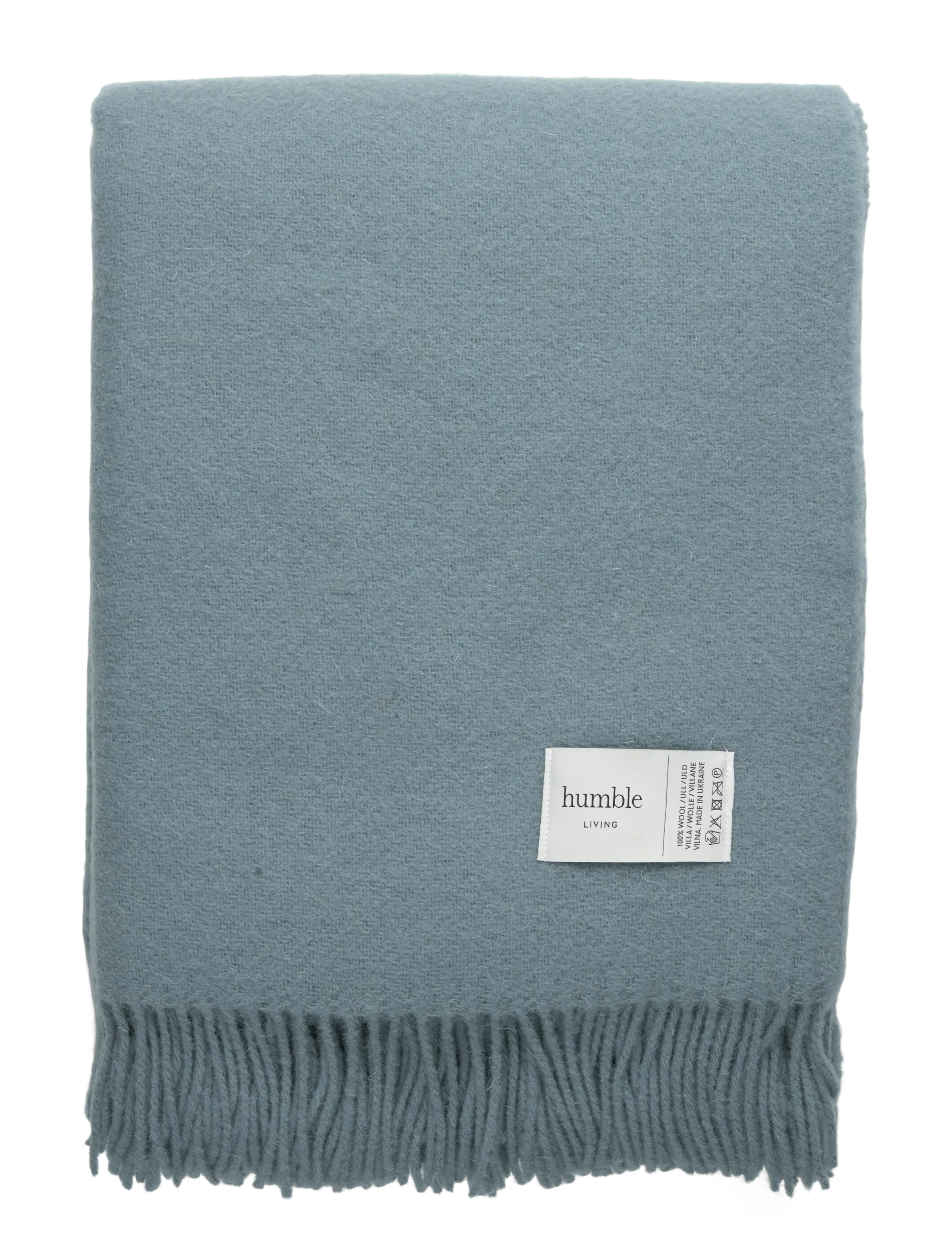 humble LIVING Wool blanket HUMBLE LIVING - humble LIVING - SMOKE BLUE / blue