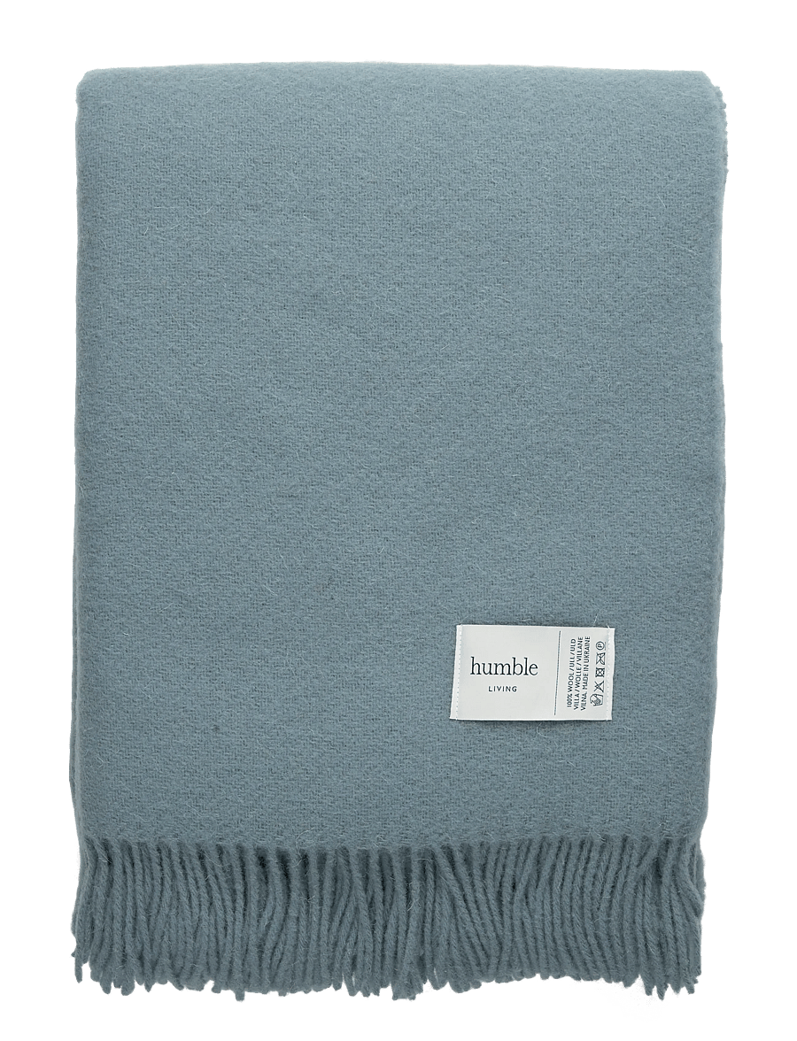 humble LIVING - Wool blanket HUMBLE LIVING - valentinstaggeschenke - smoke blue - 0