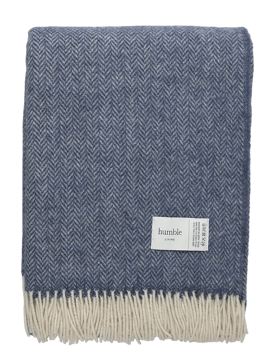 humble LIVING - Wool blanket HUMBLE LIVING - sõbrapäeva kingitused - bijou blue - 0