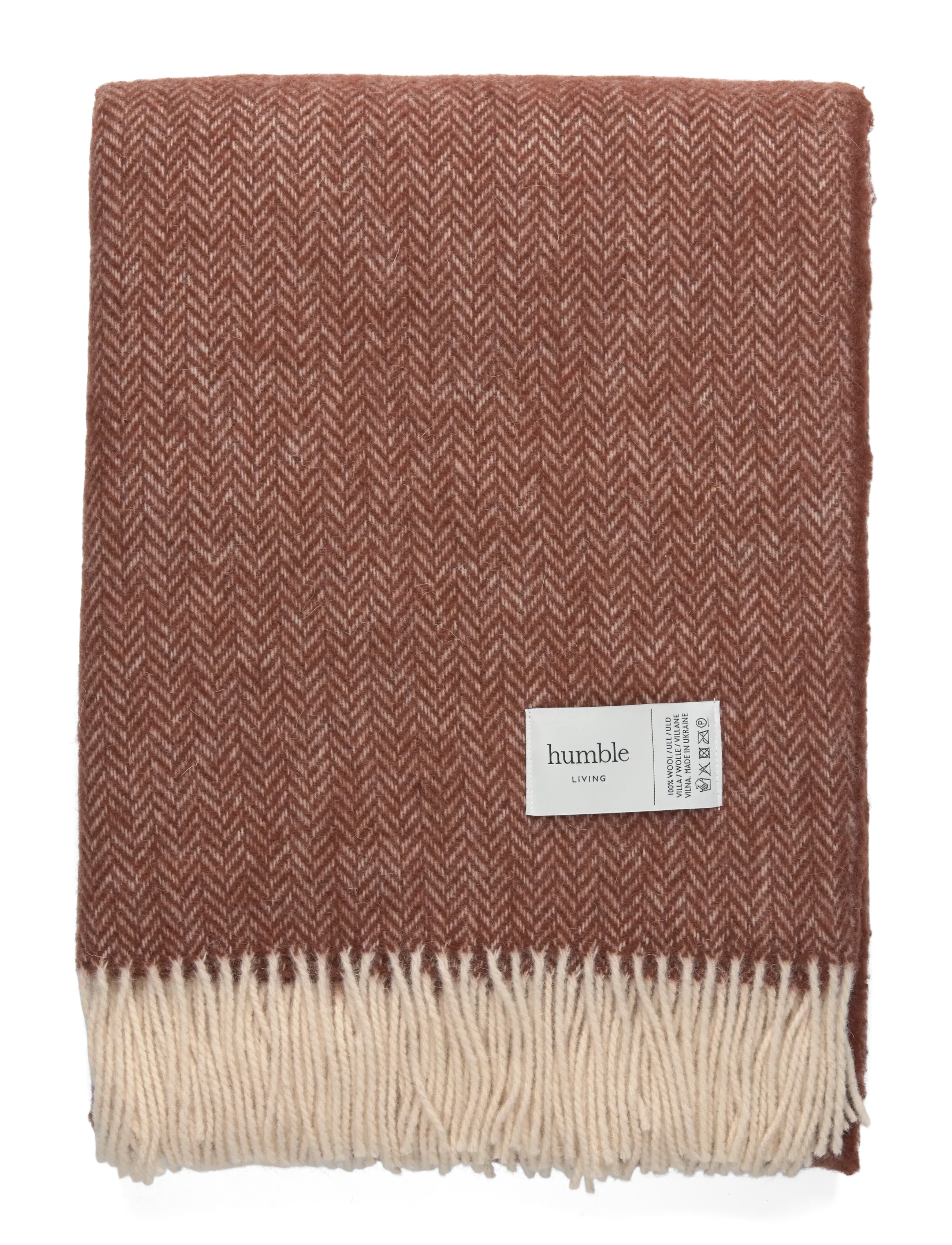 humble LIVING Wool blanket HUMBLE LIVING - humble LIVING - BROWN PATINA / brown