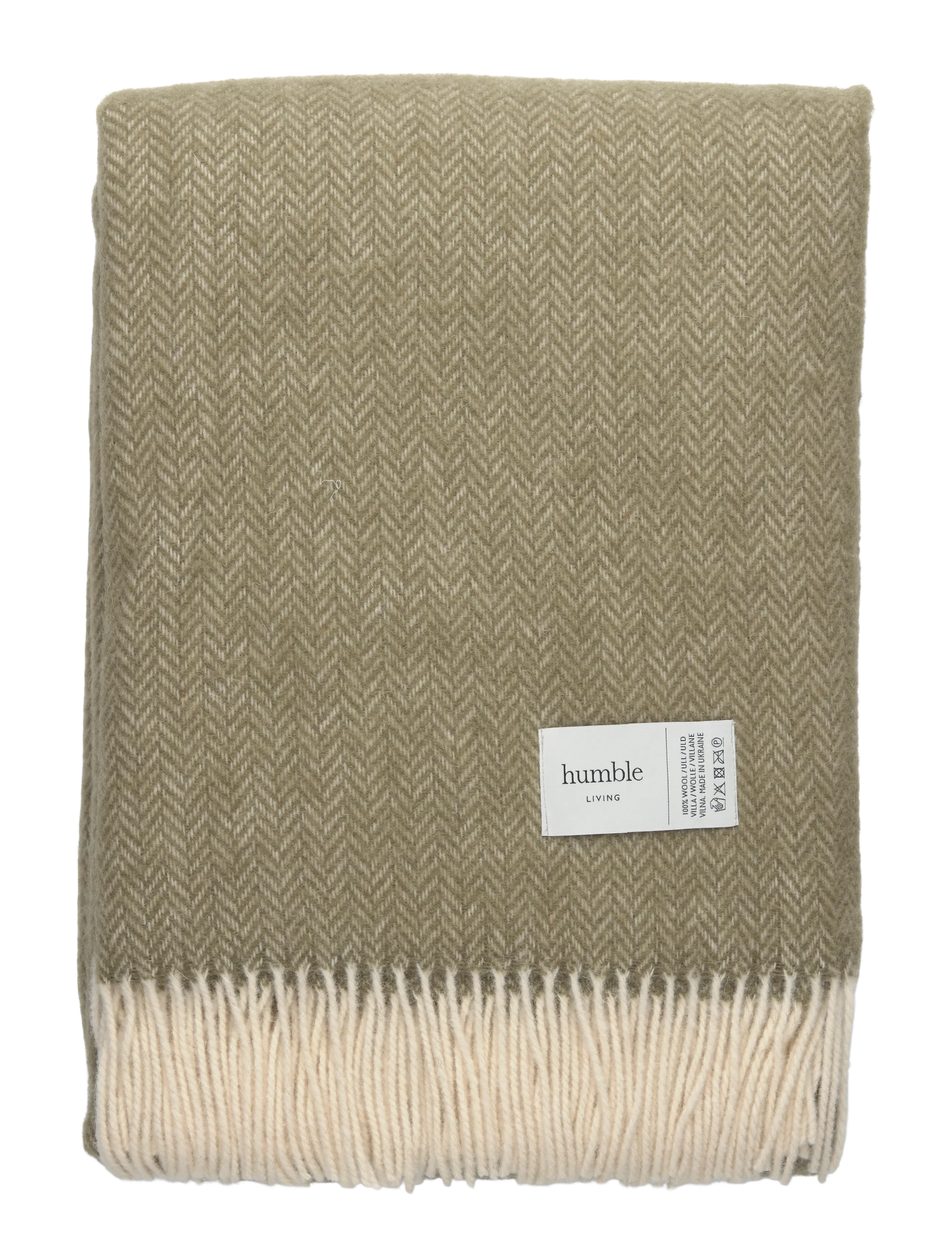 humble LIVING Wool blanket HUMBLE LIVING - Plaider - TEA / khaki/green