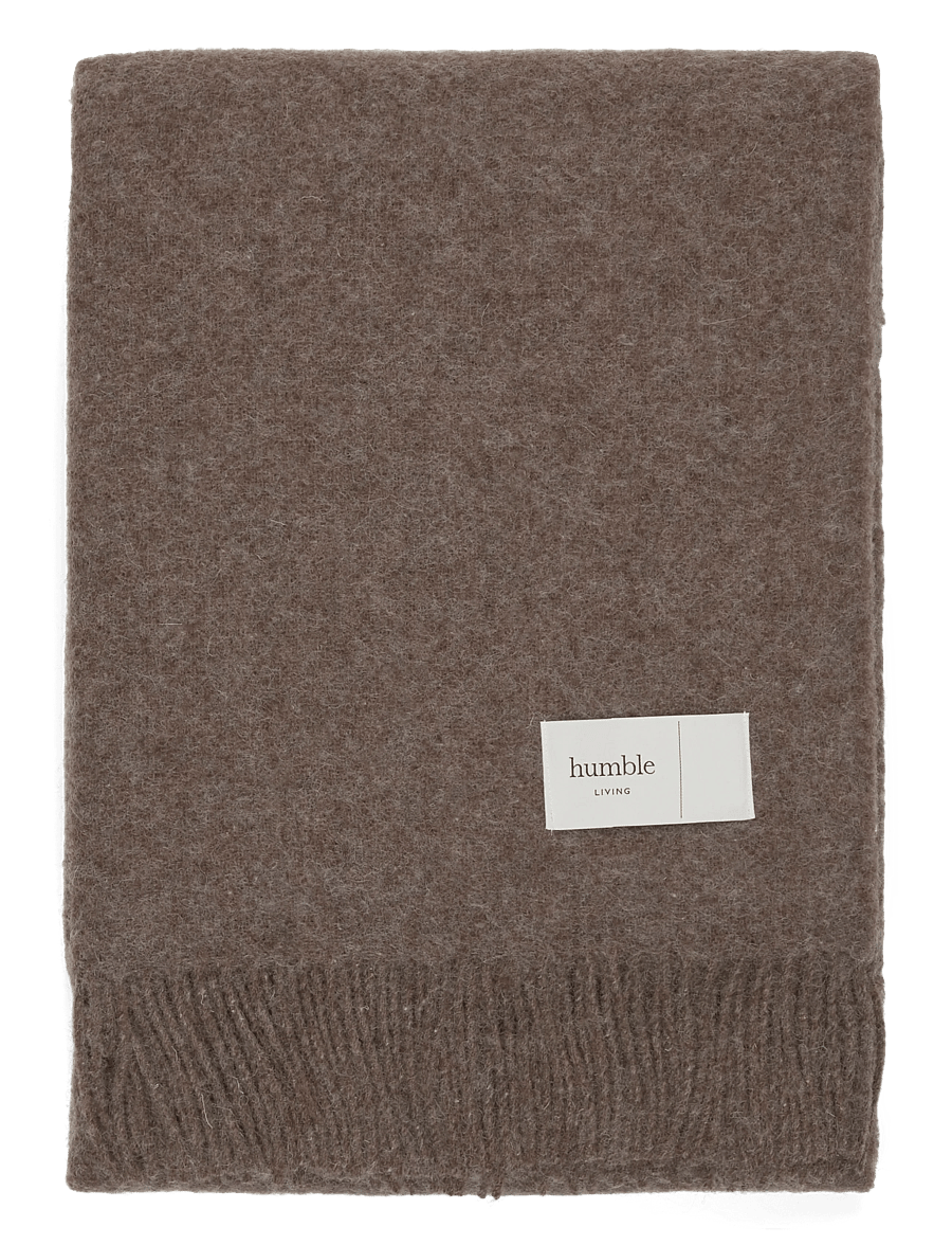 humble LIVING - Wool blanket HUMBLE LIVING - plaider - fossil brown - 0