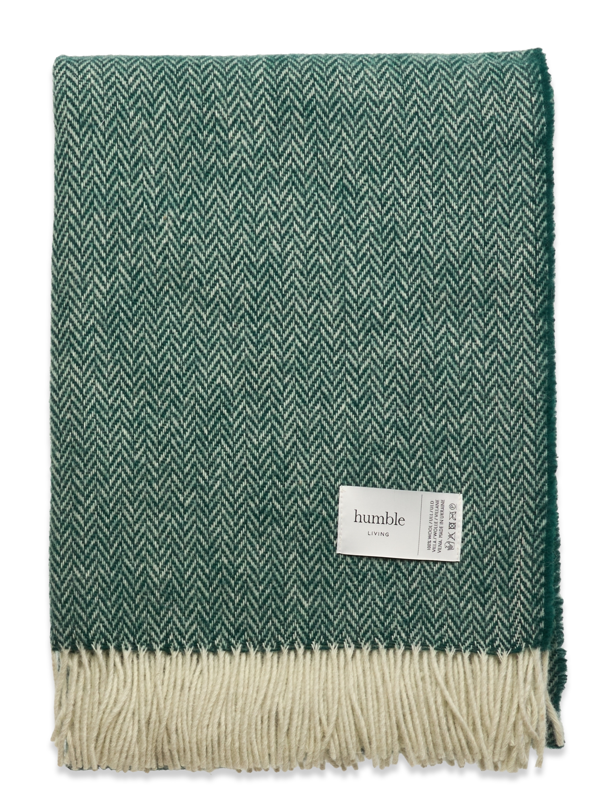HUMBLE LIVING Humble Living Wolle Decke Grün - 140X180CM - Unisex