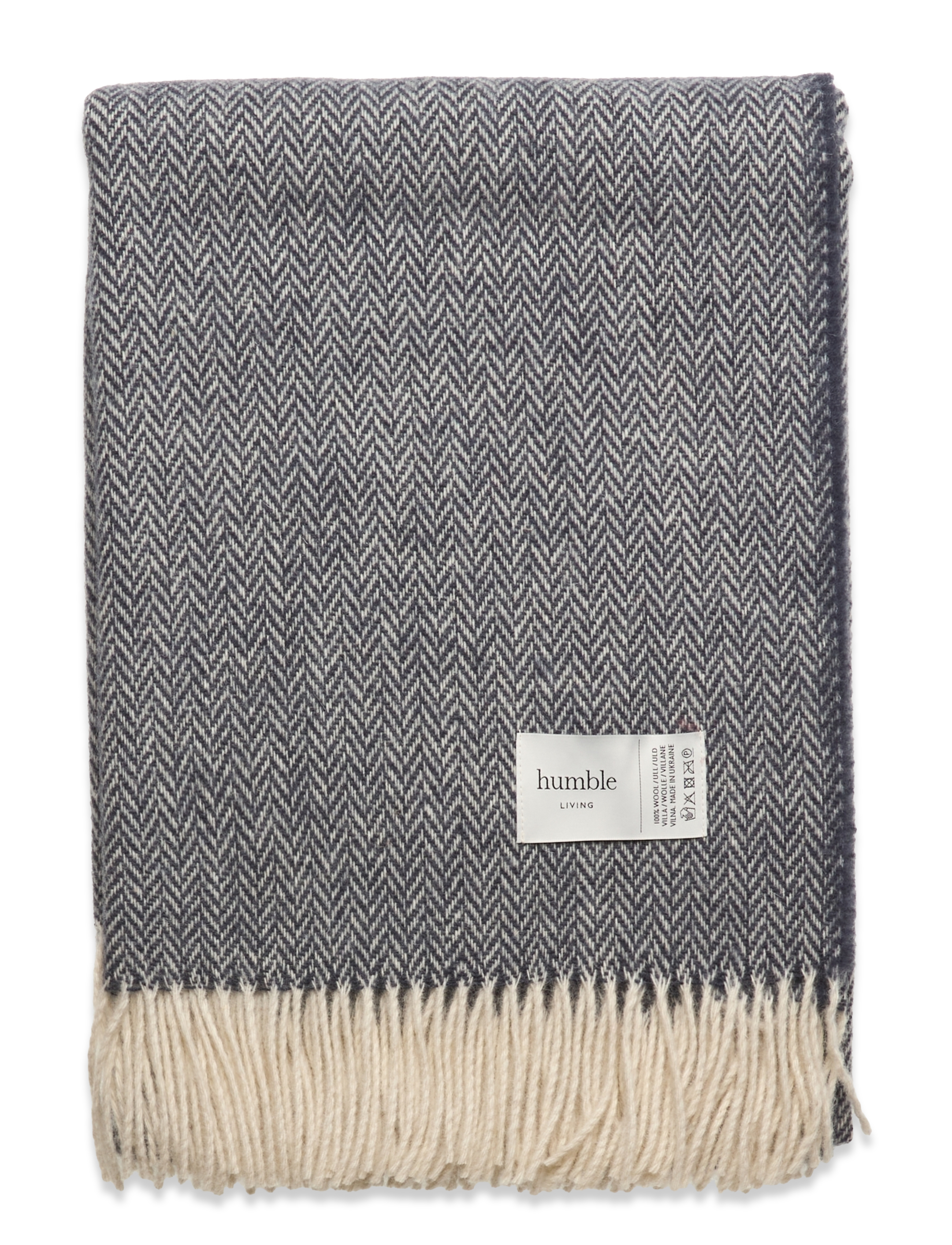 HUMBLE LIVING Humble Living Wolle Decke Grau - 140X180CM - Unisex