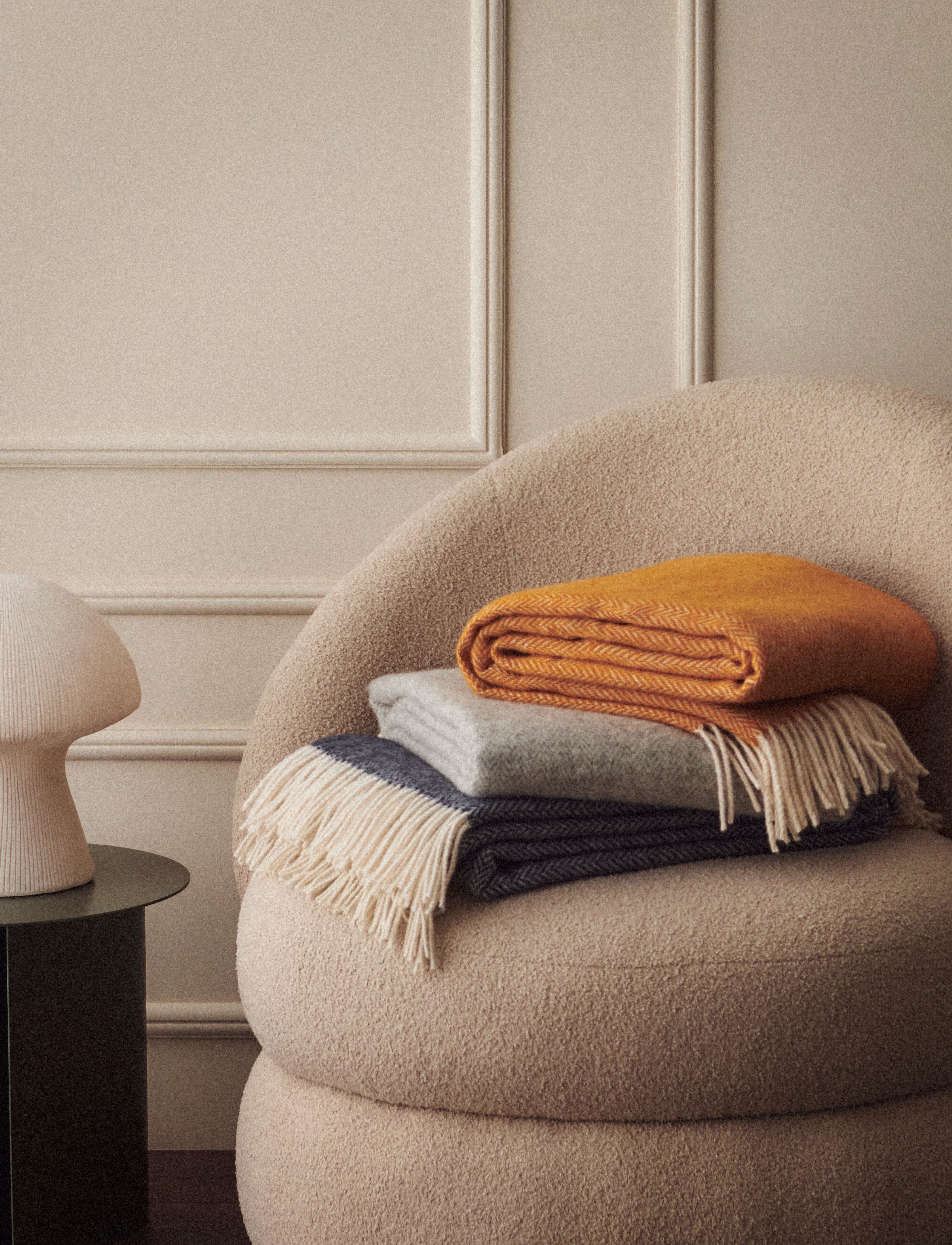 humble LIVING Wool Blanket, 140X180 cm, Cushions & Blankets, Grau - Blankets Throws, Homeware