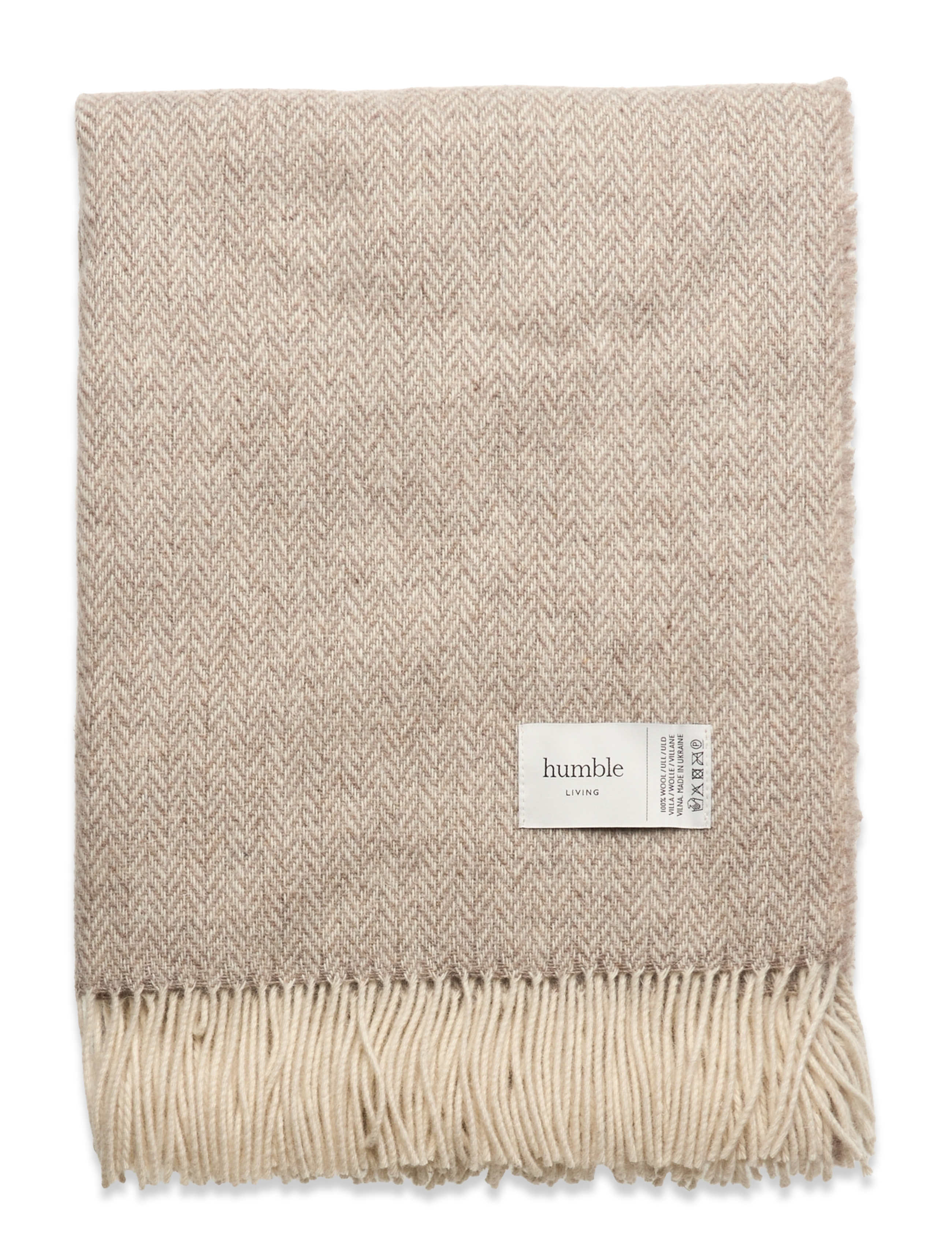HUMBLE LIVING Humble Living Wolle Decke Beige - 140X180CM - Unisex