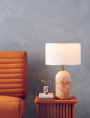 humble LIVING - Flair Travertine Table Lamp - najniższe ceny - beige/white - 1
