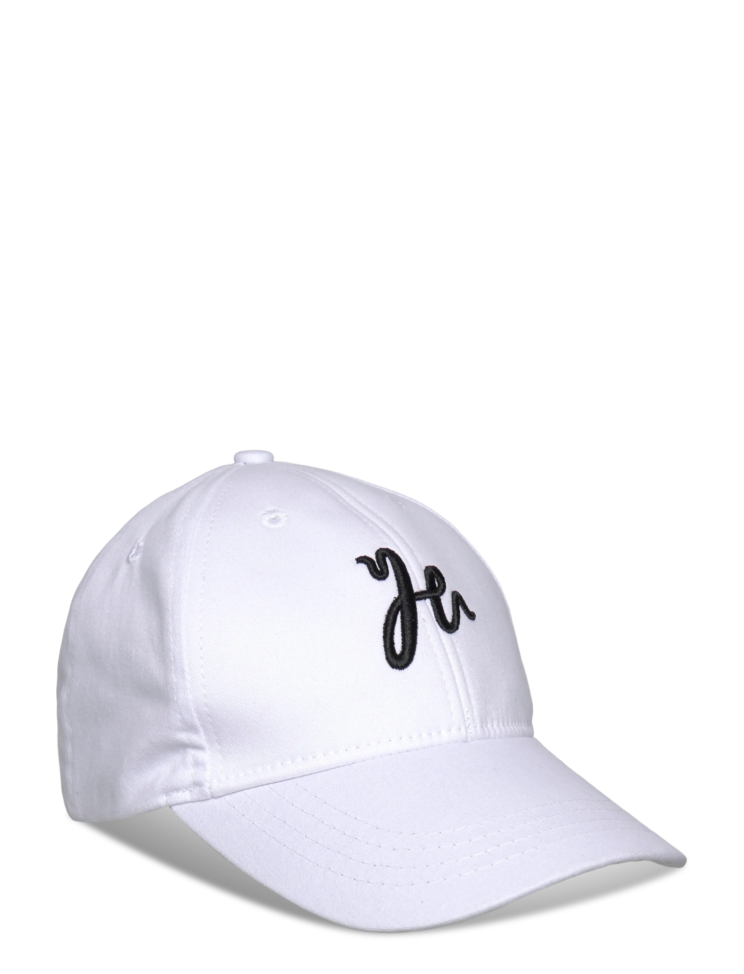 Humbleton Cap Embroidered H-Logo - Accessoarer - WHITE / white