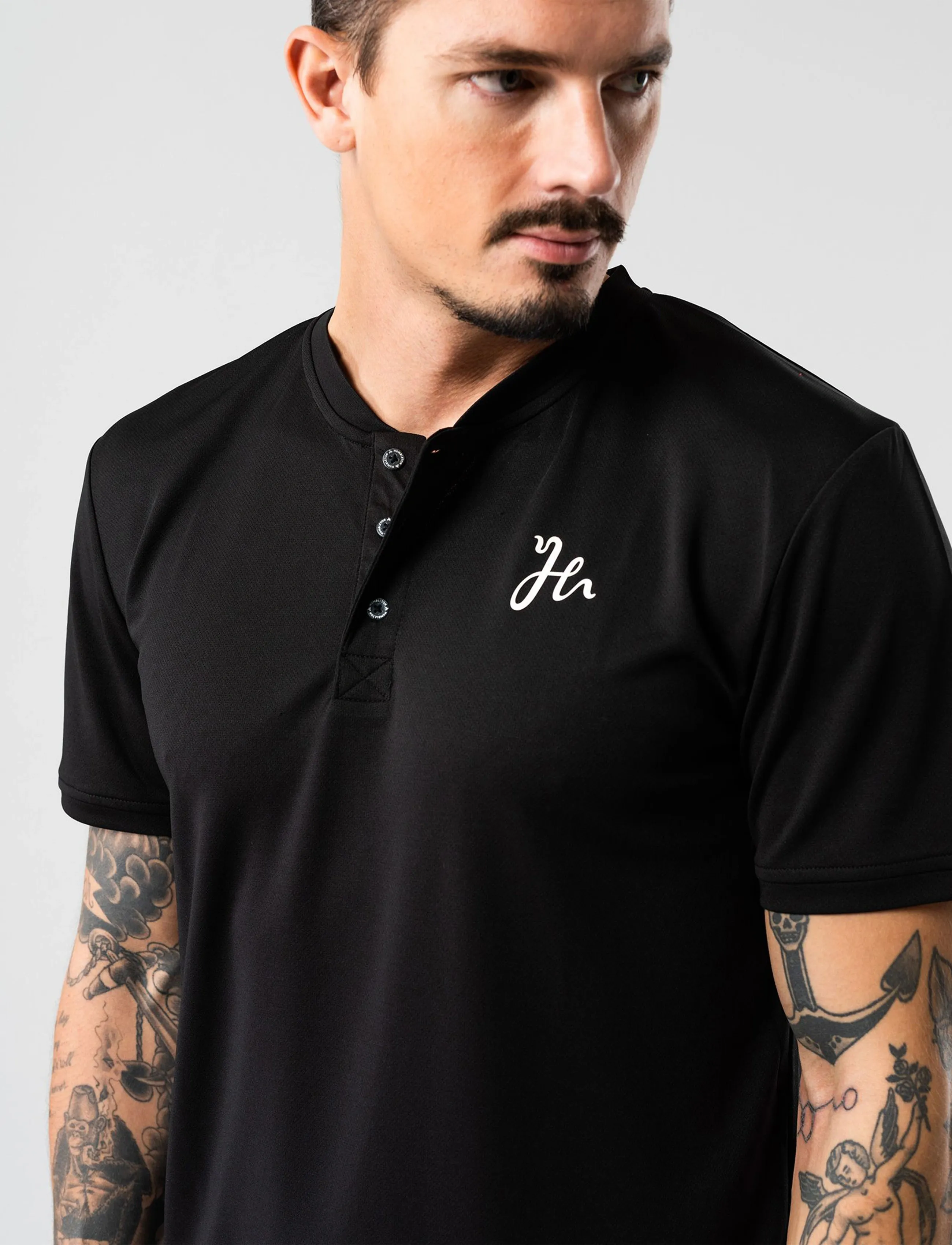 Humbleton - Mr Henley V2 - t-shirts - black - 4