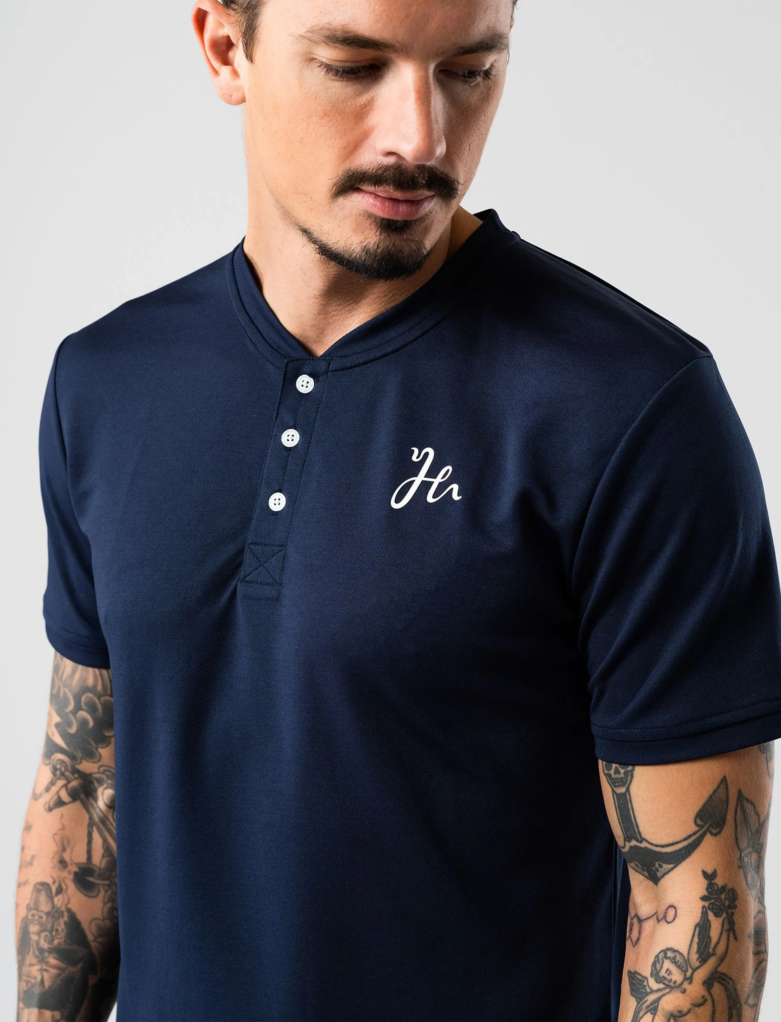 Humbleton - Mr Henley V2 - t-shirts - navy - 5
