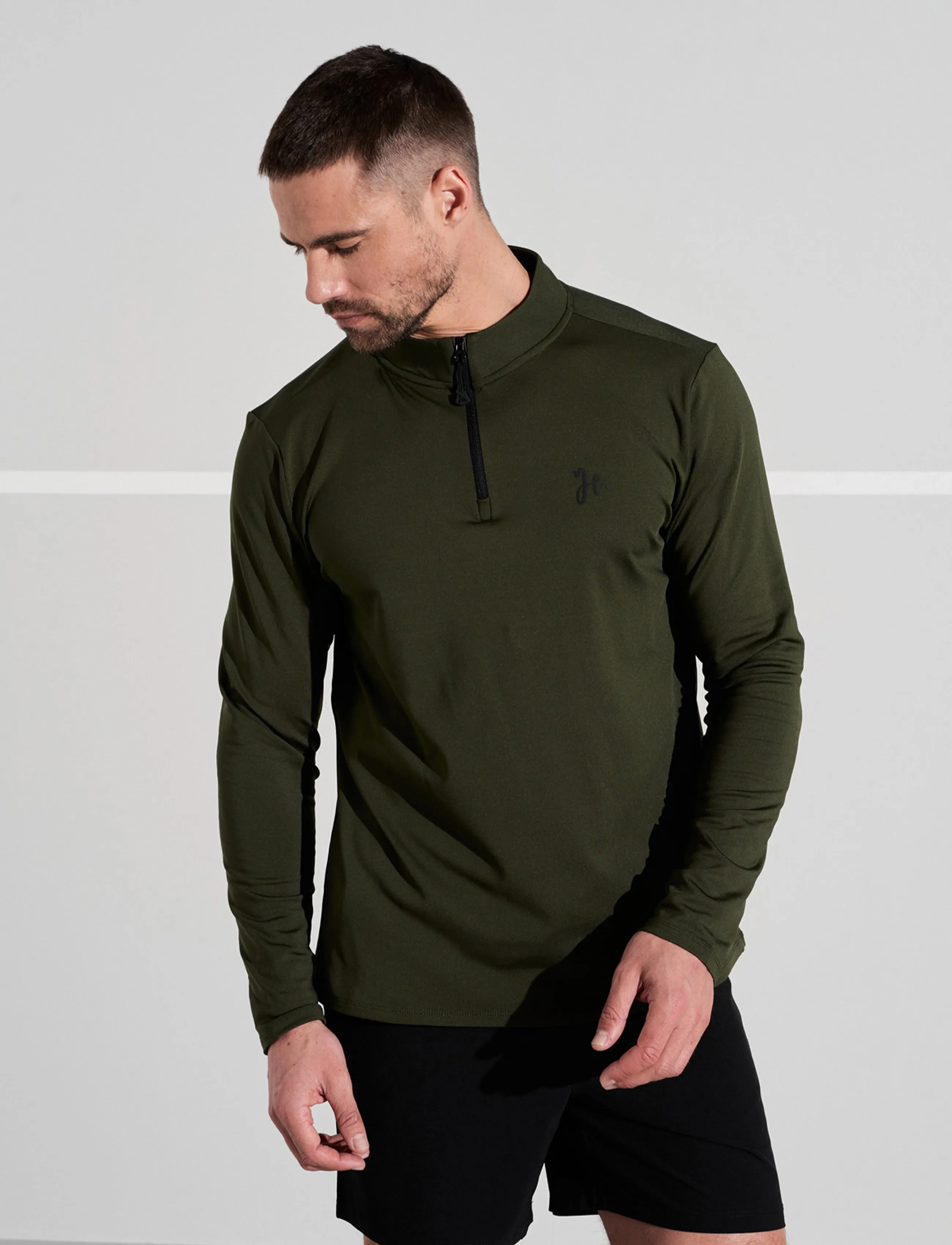 Humbleton - Play Zip - termoundertrøjer - army green - 3