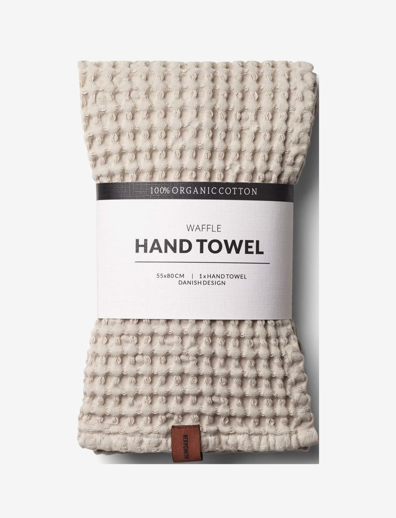 Humdakin - Waffle Hand Towel - roku dvieļi - light stone - 1
