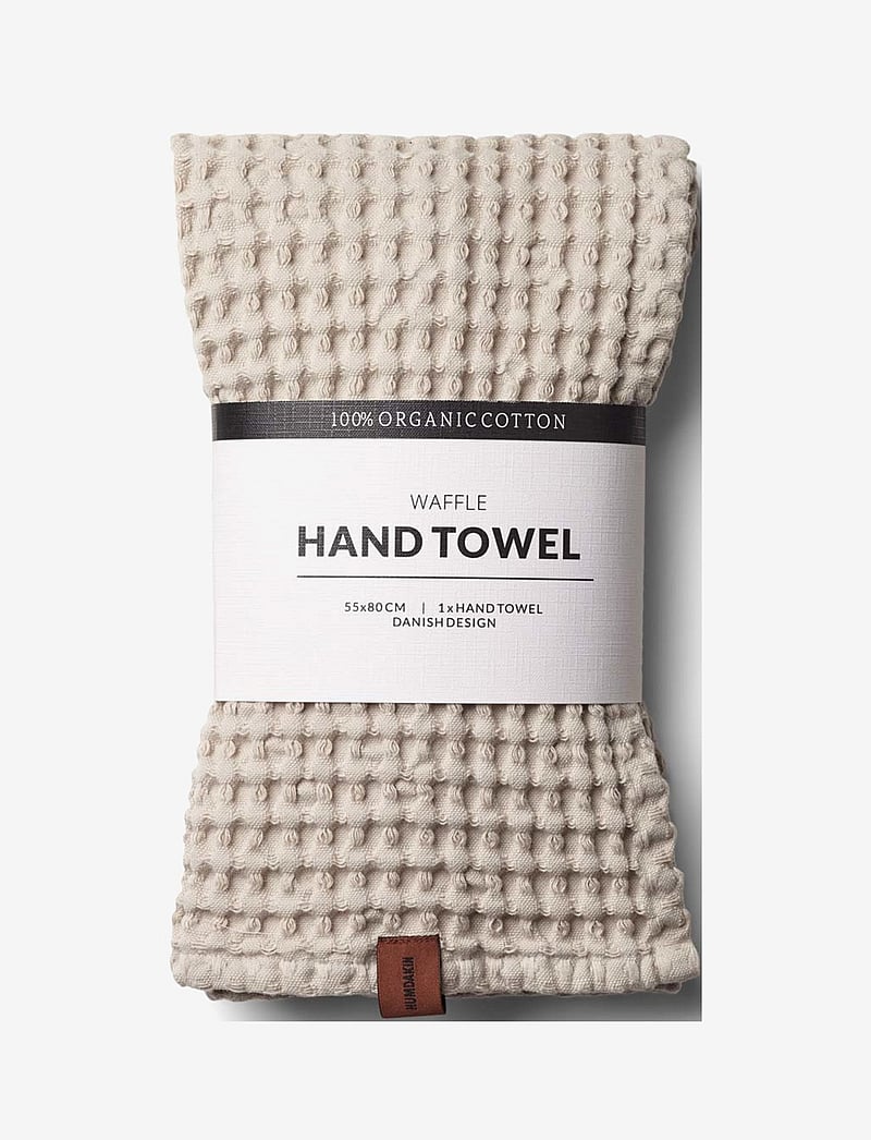 Humdakin - Waffle Hand Towel - handtücher - light stone - 1