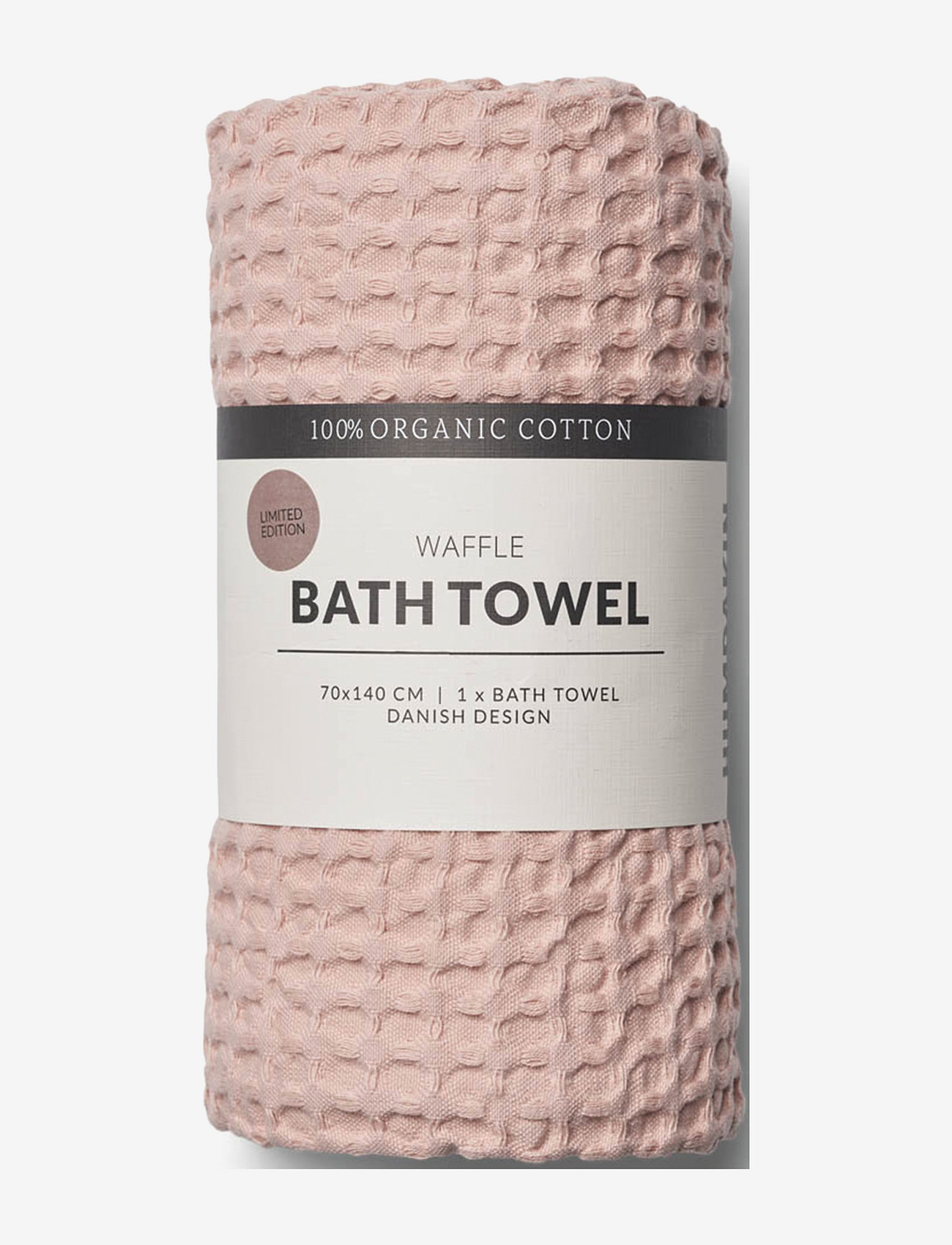 Humdakin - Waffle Bath Towels - handtücher & badetücher - blush - 0