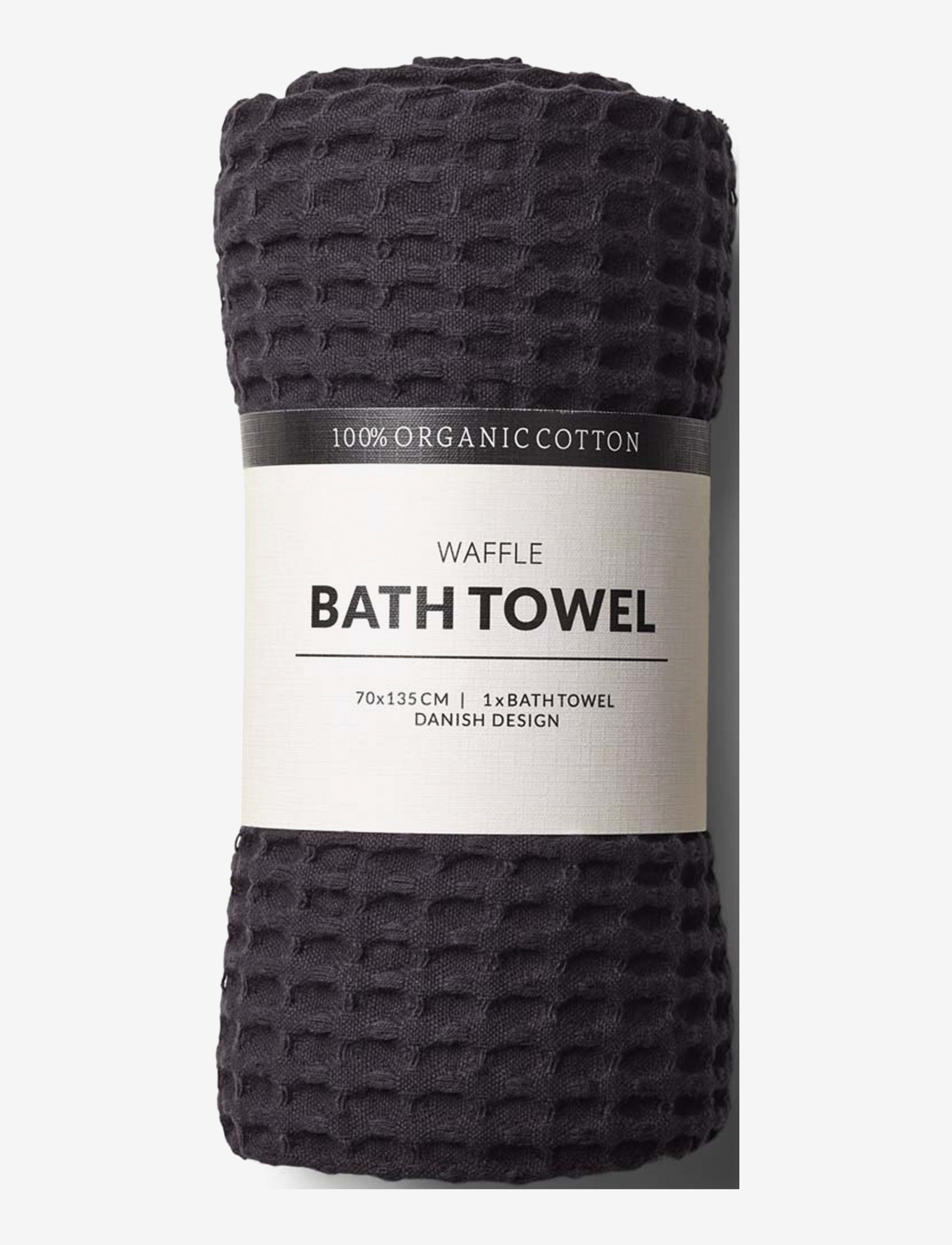 Humdakin Waffle Bath Towel, One Size, Towels & Towels, Schwarz - Homeware