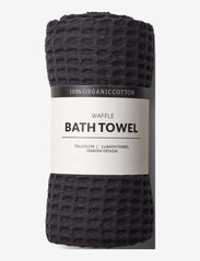 Humdakin - Waffle Bath Towels - handdukar & badlakan - coal - 0