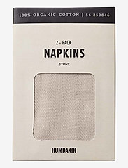 Humdakin - Napkin - 2 pack - linen- & cotton napkins - light stone - 0
