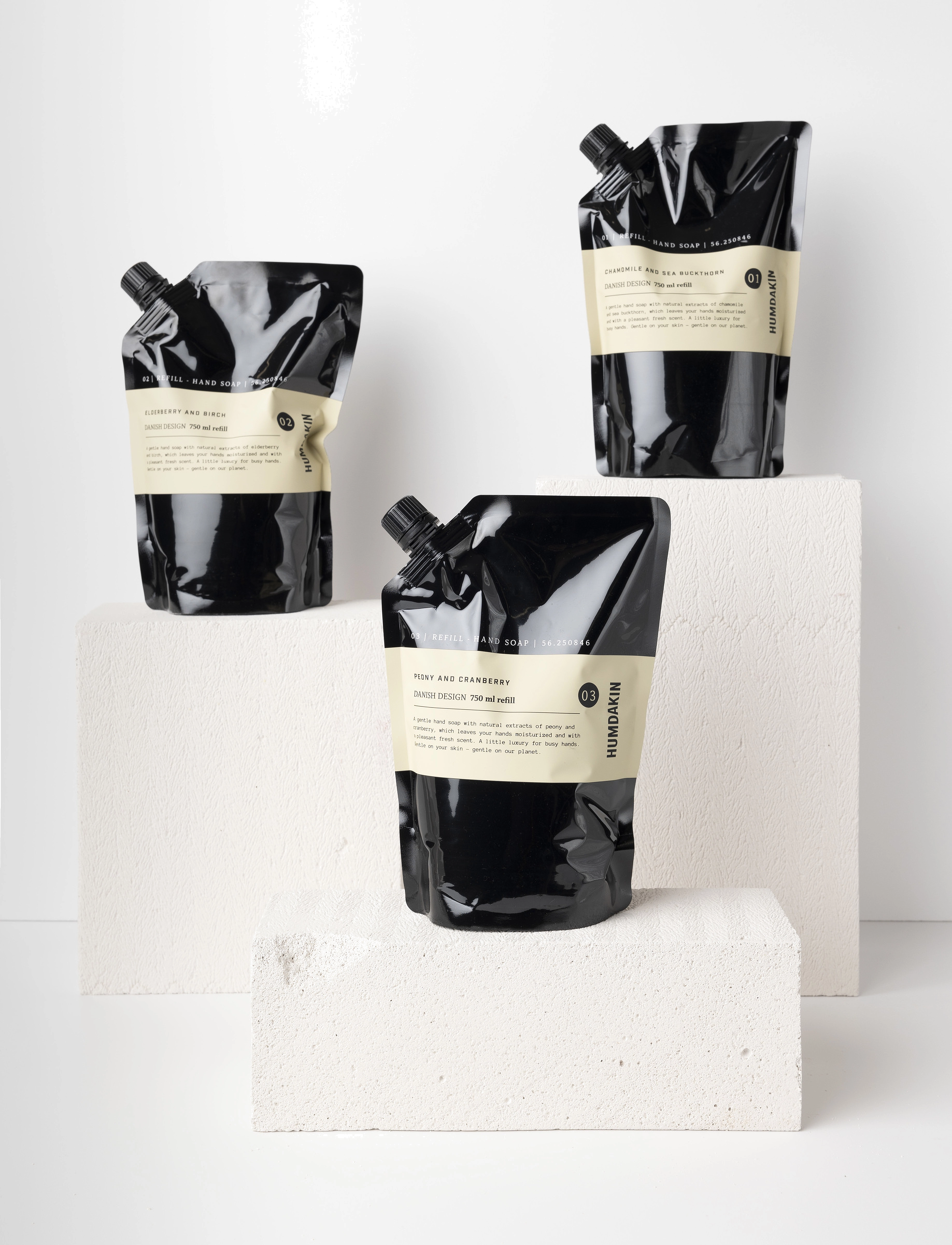 Humdakin - 02 - Hand Soap - 750 ml. Refill - käteseebi täitepakid - natural - 0