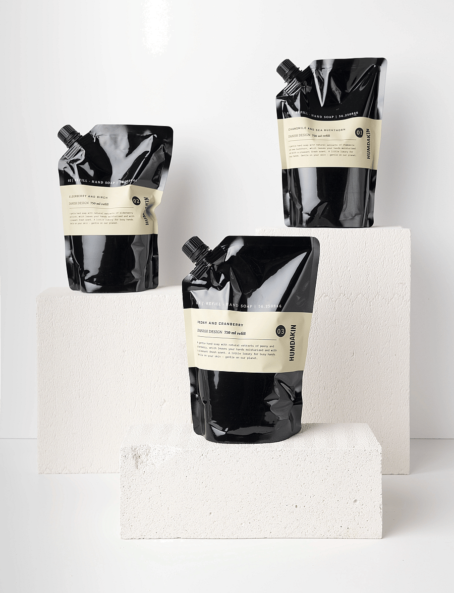 Humdakin - 01 Hand Soap - 750 ml. Refill - käteseebi täitepakid - natural - 2