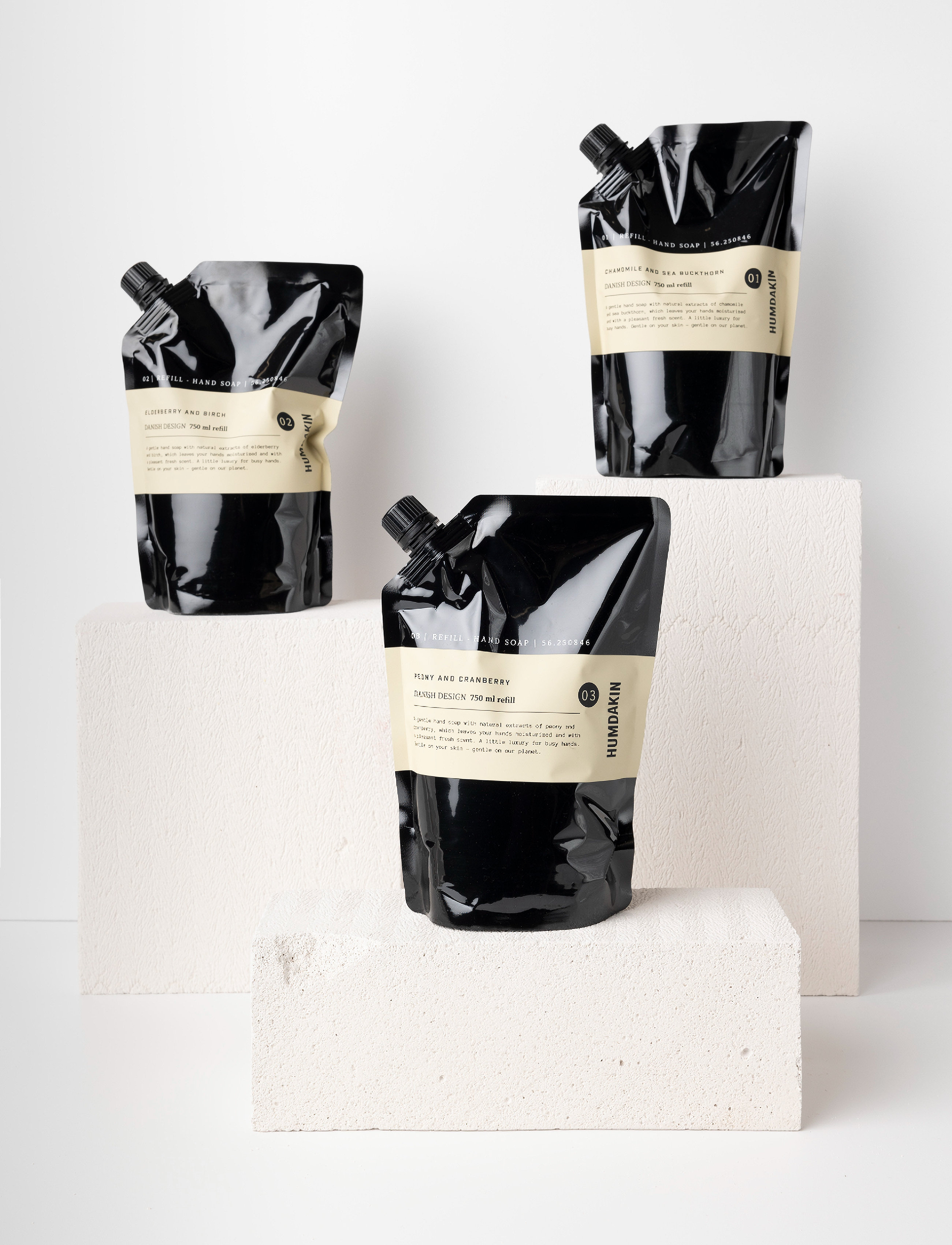 Humdakin - 03 Hand Soap - 750 ml. Refill - käteseebi täitepakid - natural - 2