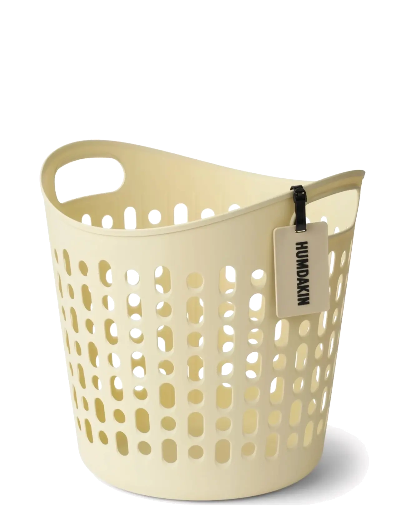 Humdakin Laundry Basket Recyclable Plastic, Vasketøj Baskets, Creme, Str: 40X39X39CM