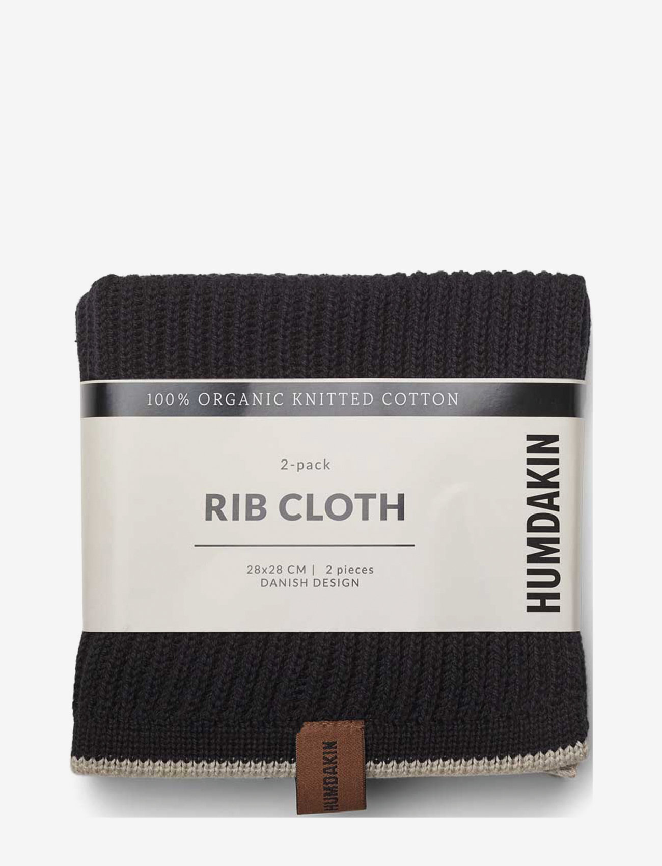 Humdakin - Rib Cloth 2-pack - coal/lt.stone - 0
