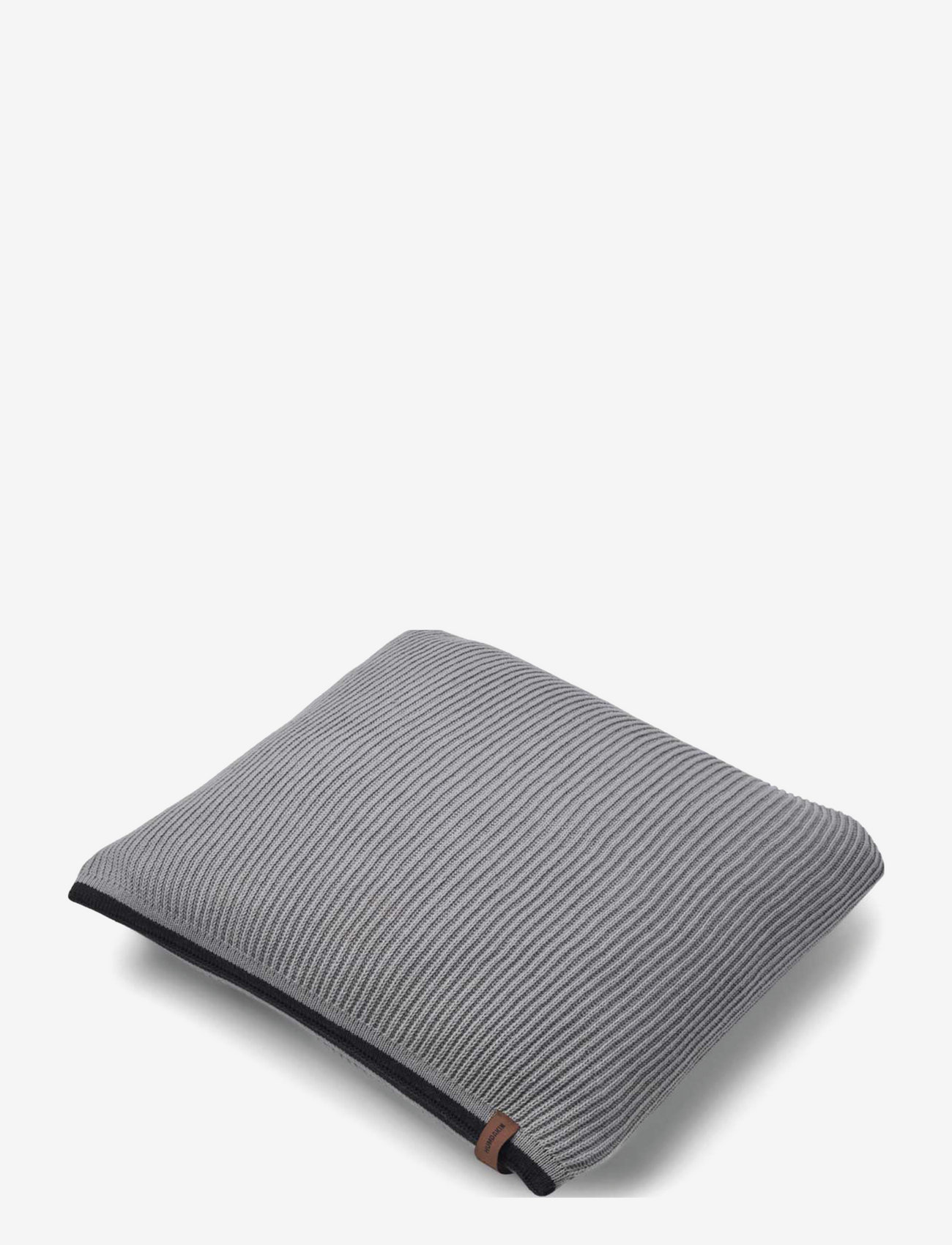 Humdakin - Rib Pillow 40 x 40 cm. - kussens - stone/coal - 0