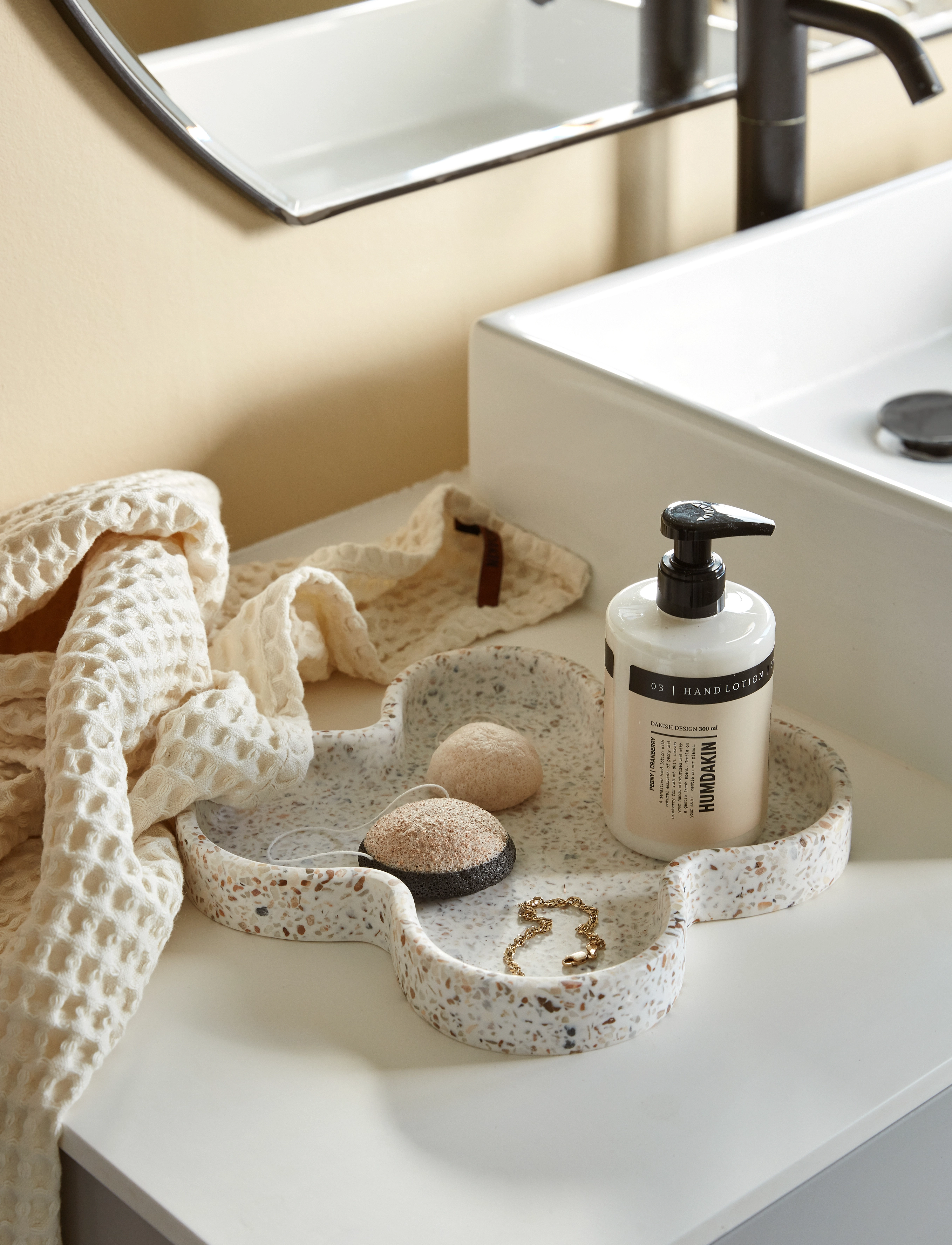 Humdakin Palermo Terrazzo Tray, One Size, Dining & Table Accessories, Beige - Trays, Homeware